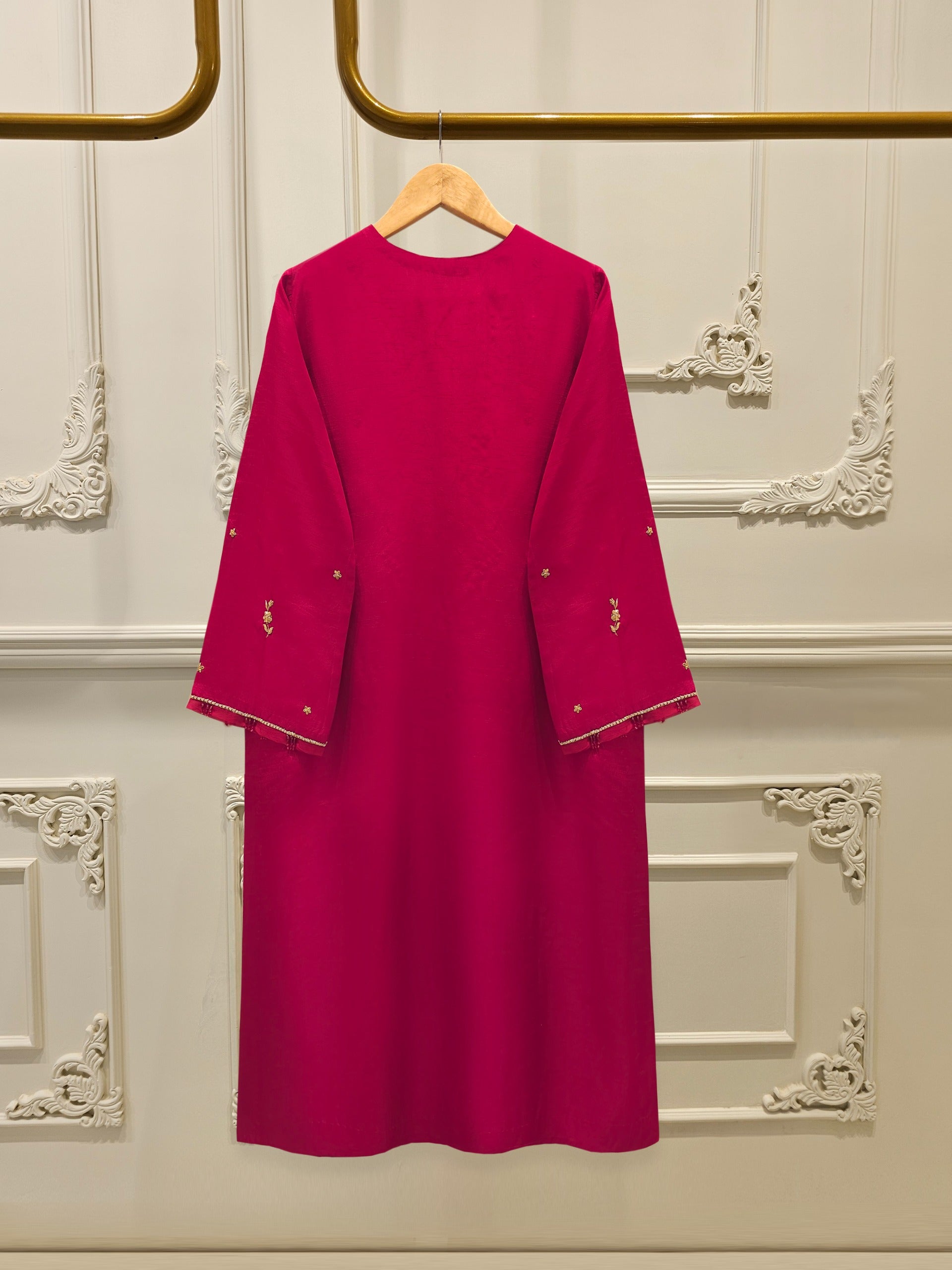 2 Piece- Pure Korean Silk Embroidered Suit S112412 - Image 5