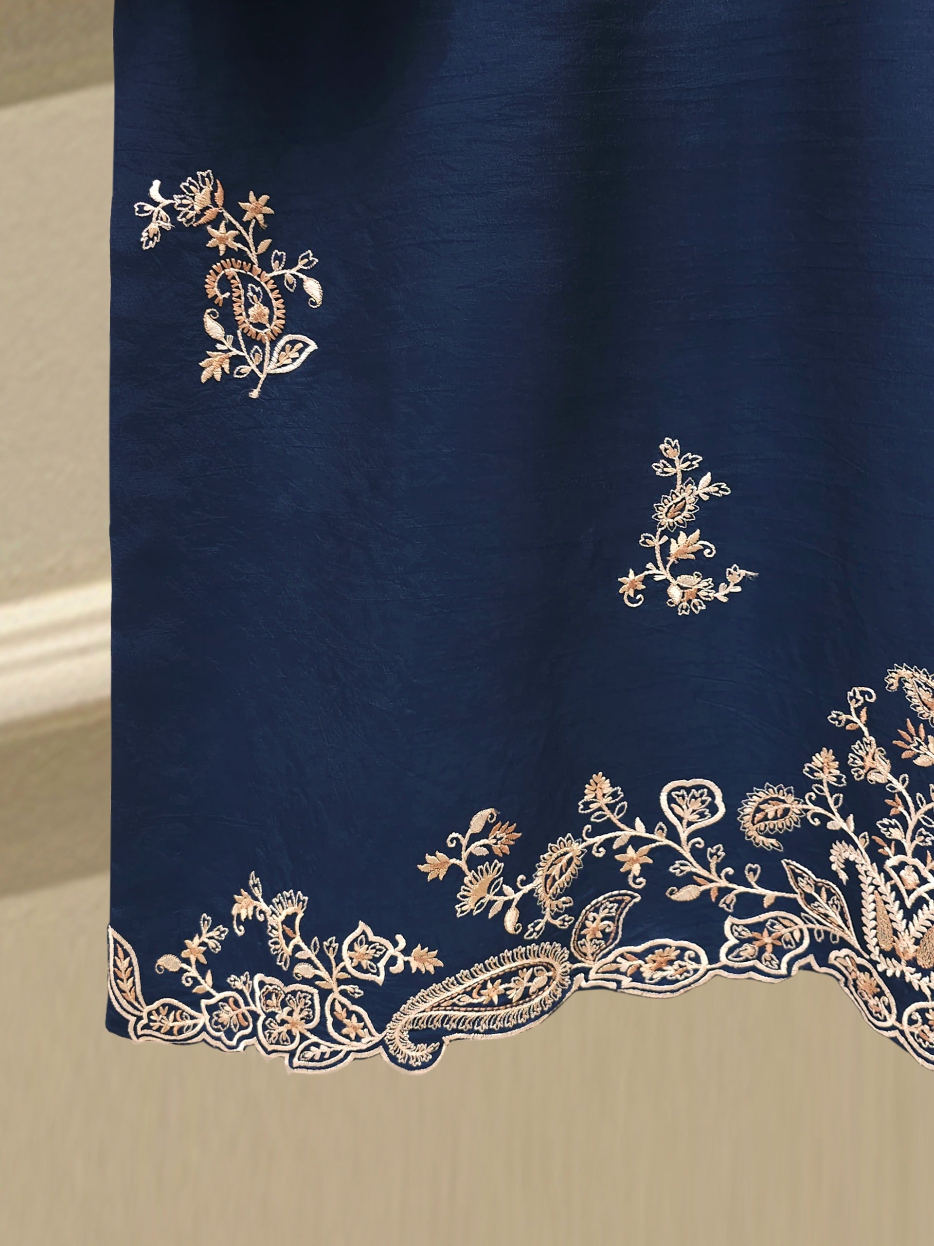 2 Piece- Pure Korean Silk Embroidered Suit S112847 - Image 6