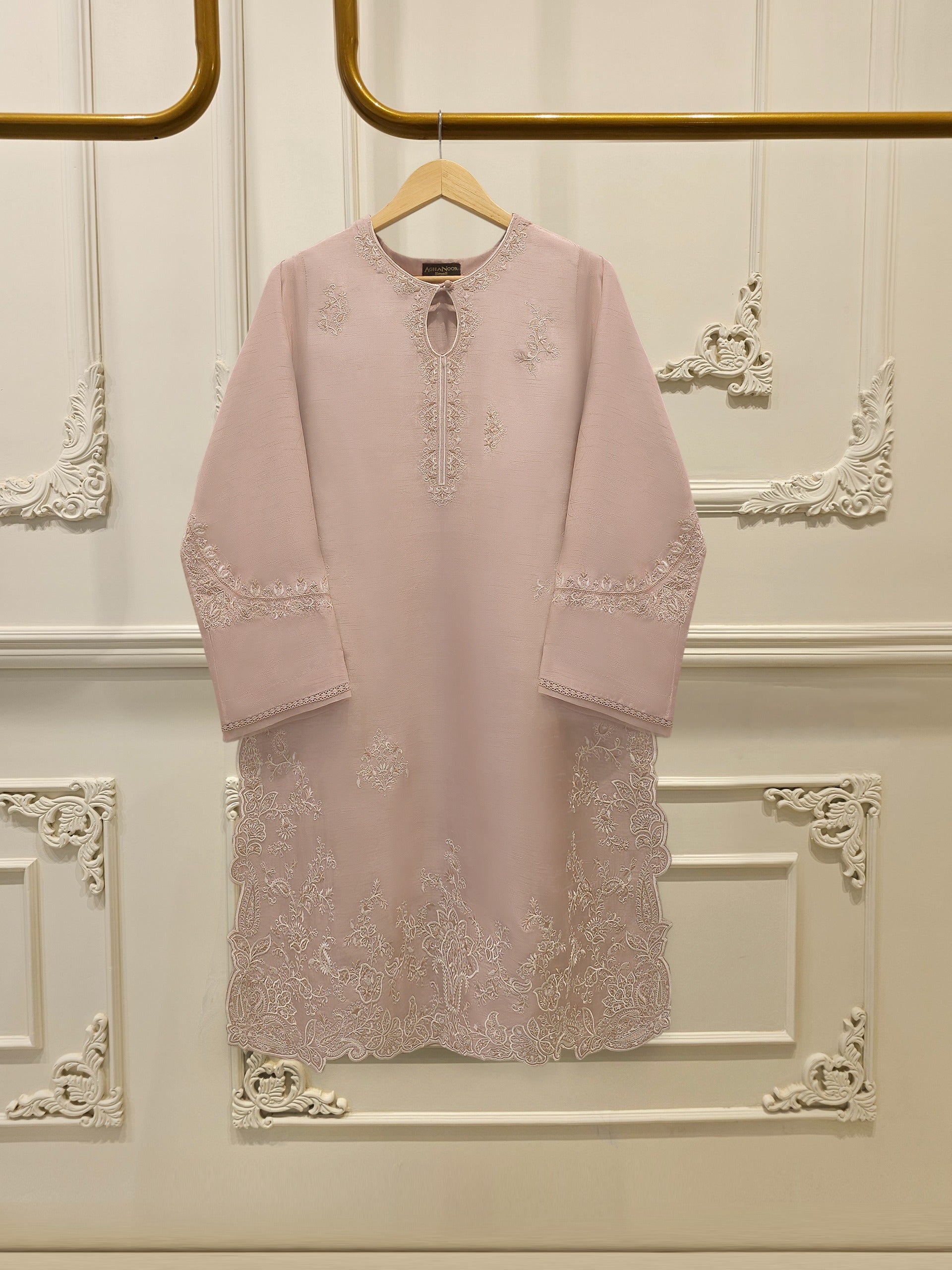 2 Piece- Pure Korean Silk Embroidered Suit S112848