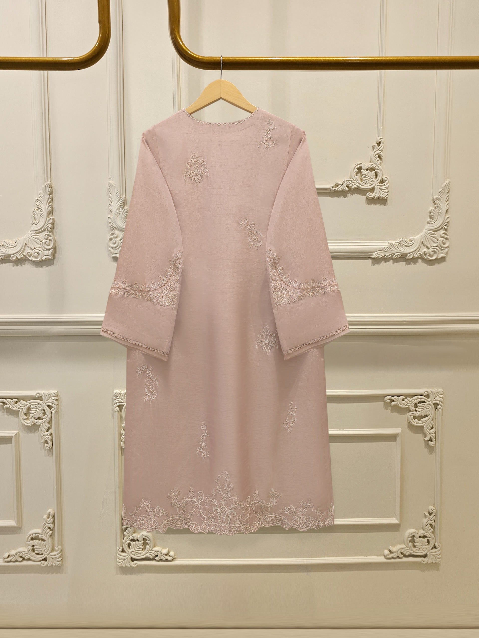 2 Piece- Pure Korean Silk Embroidered Suit S112848 - Image 5