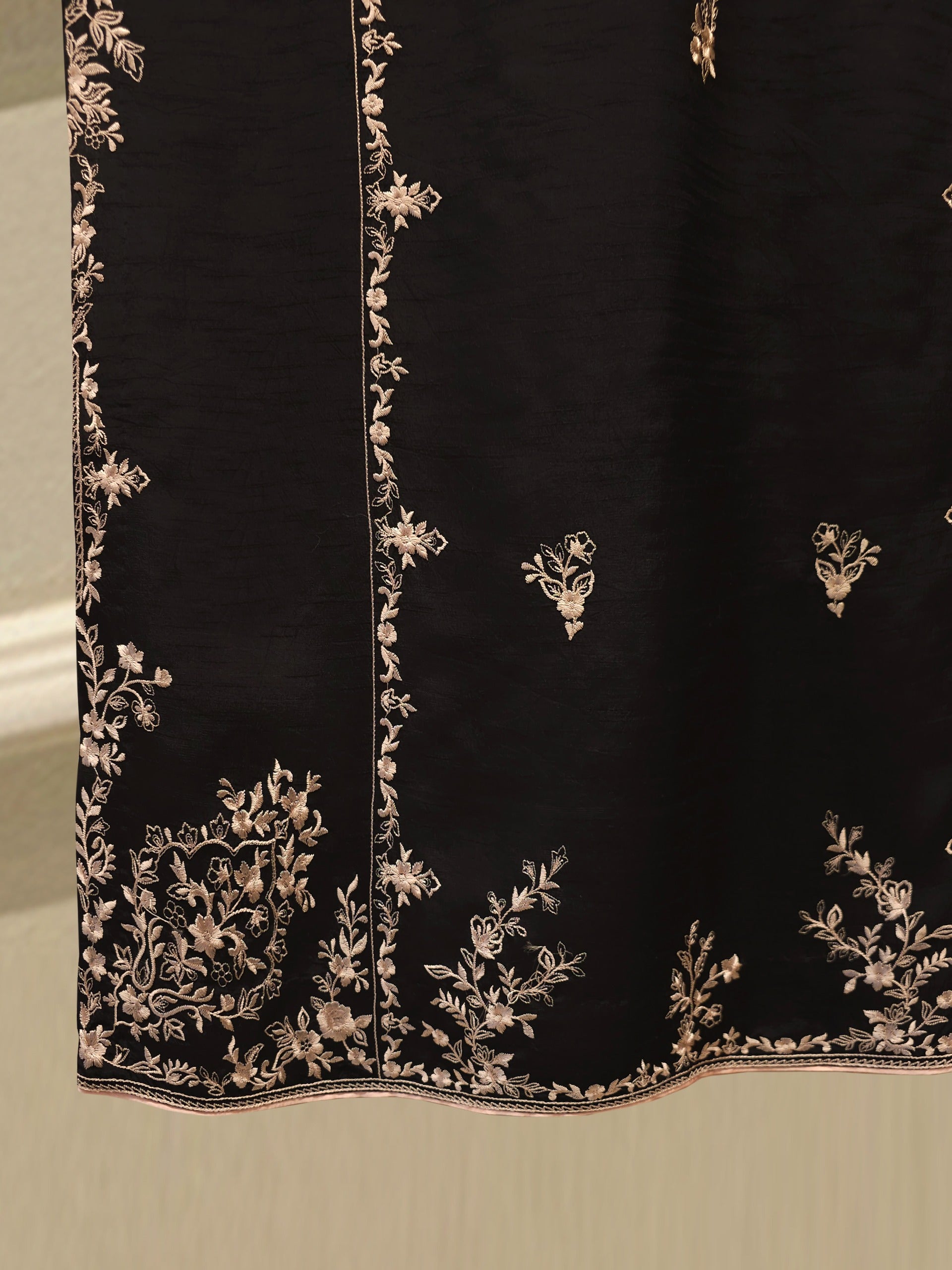 2 Piece- Pure Korean Silk Embroidered Suit S112851 - Image 4