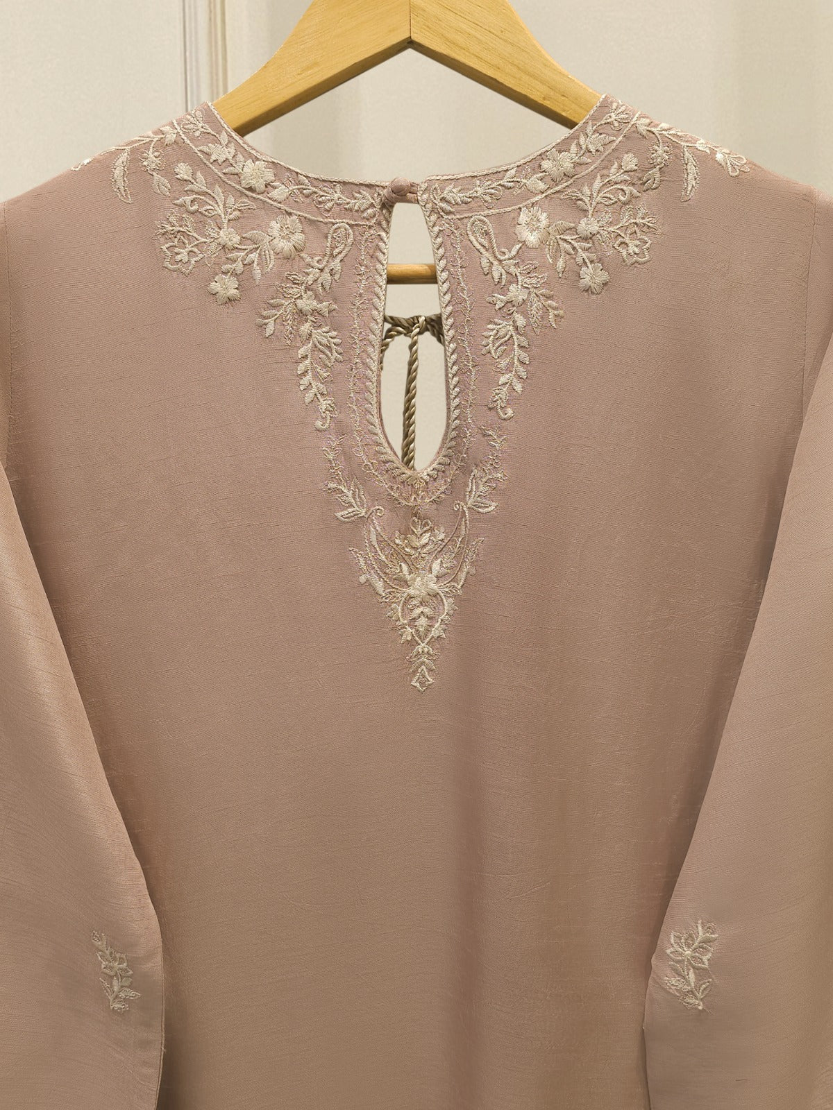 2 Piece- Pure Korean Silk Embroidered Suit S112951 - Image 6