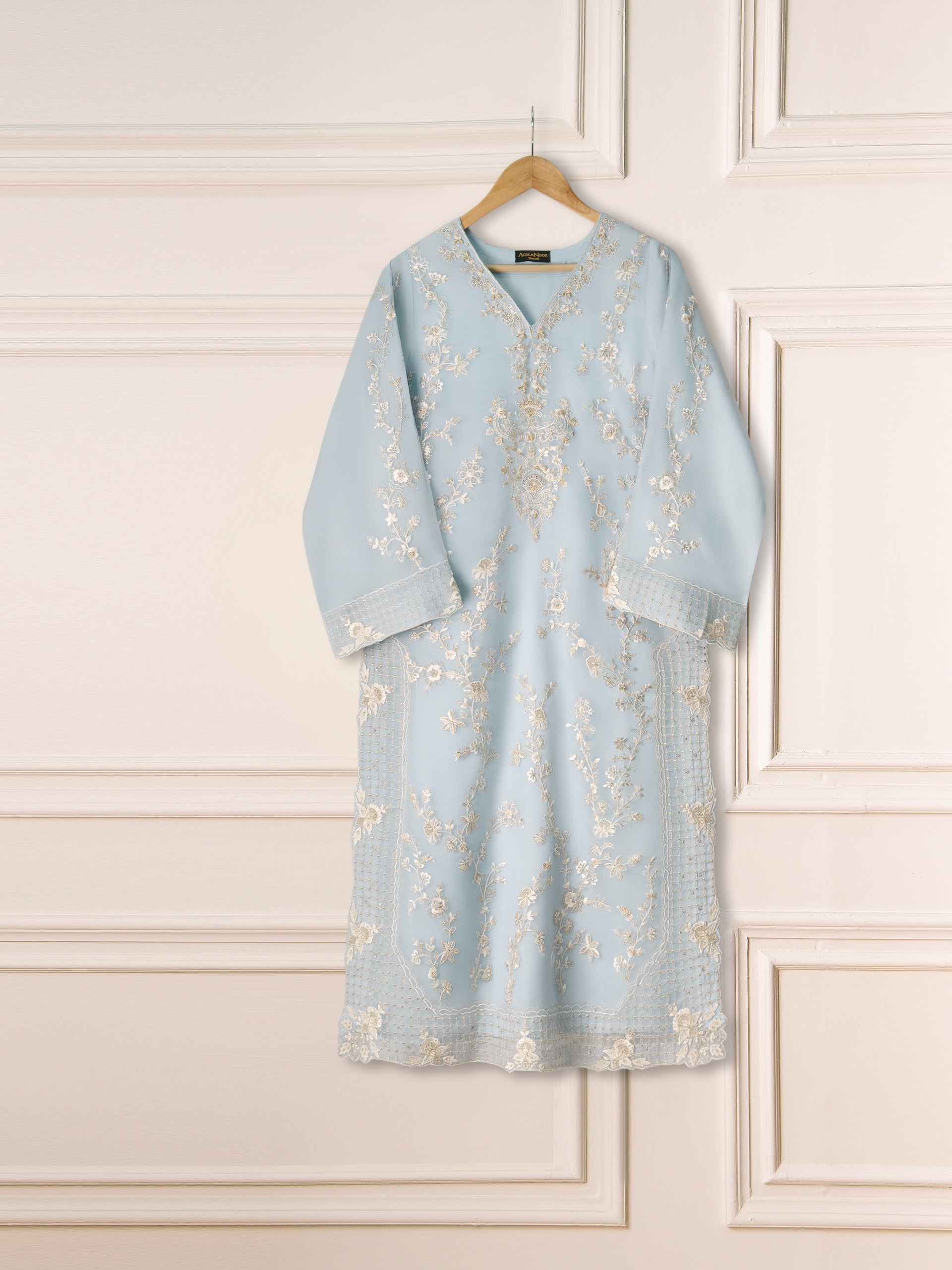 2 Piece - Pure Organza Embroidered Suit S111242