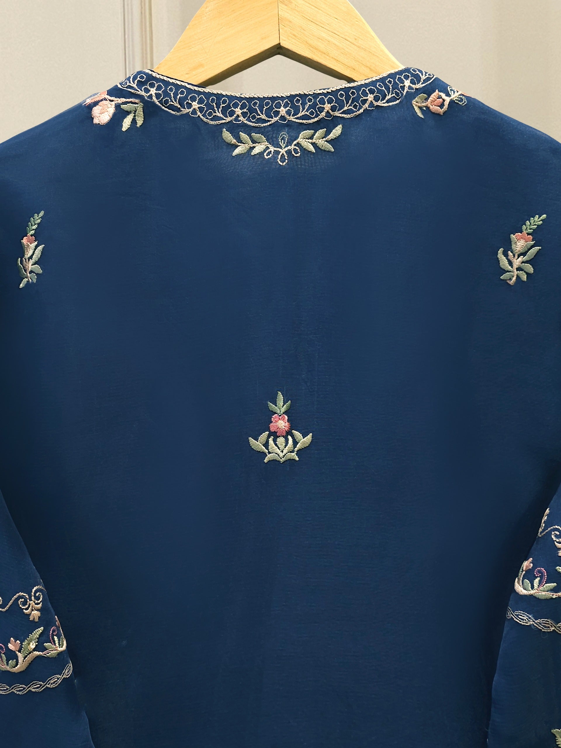 2 Piece - Pure Organza Embroidered Suit S112471 - Image 6