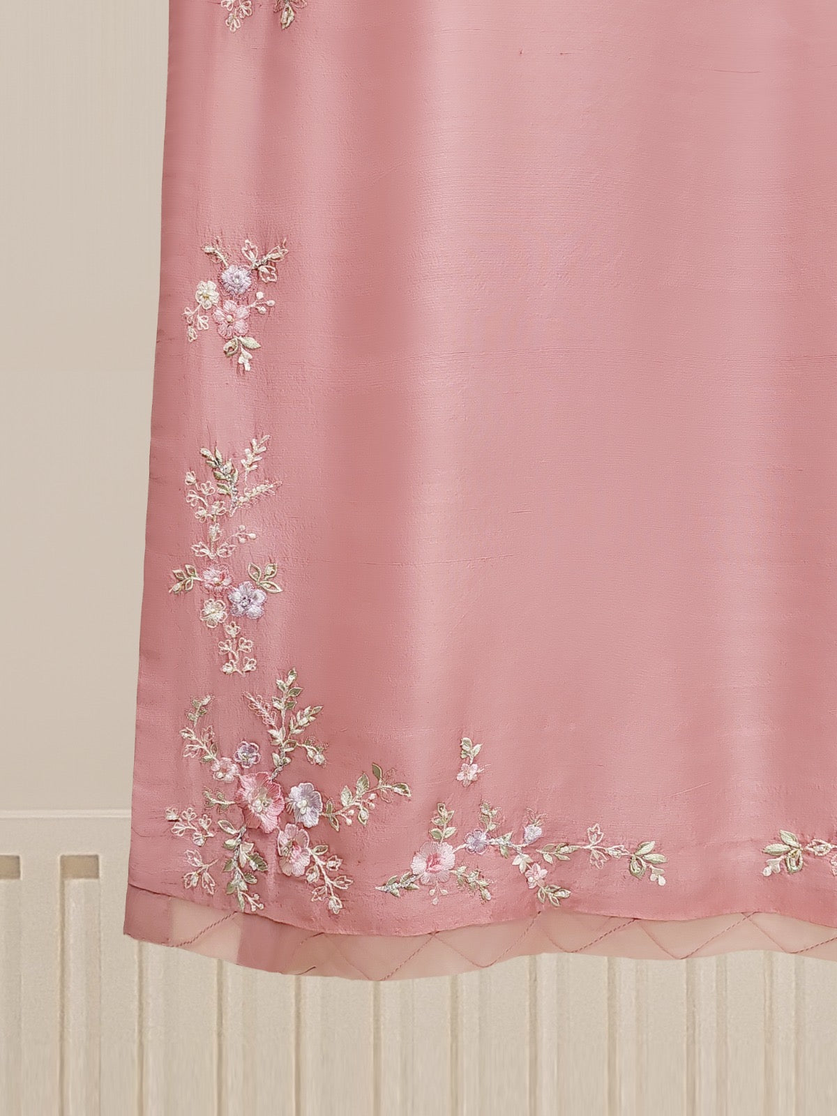 2 Piece - Pure Embroidered  Raw Silk Suit S110126 - Image 5