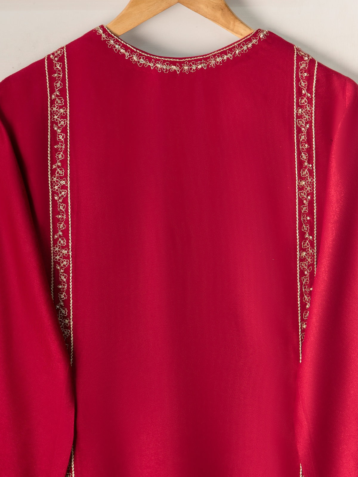 2 Piece- Pure Silk Net Embroidered Suit S111023 - Image 6