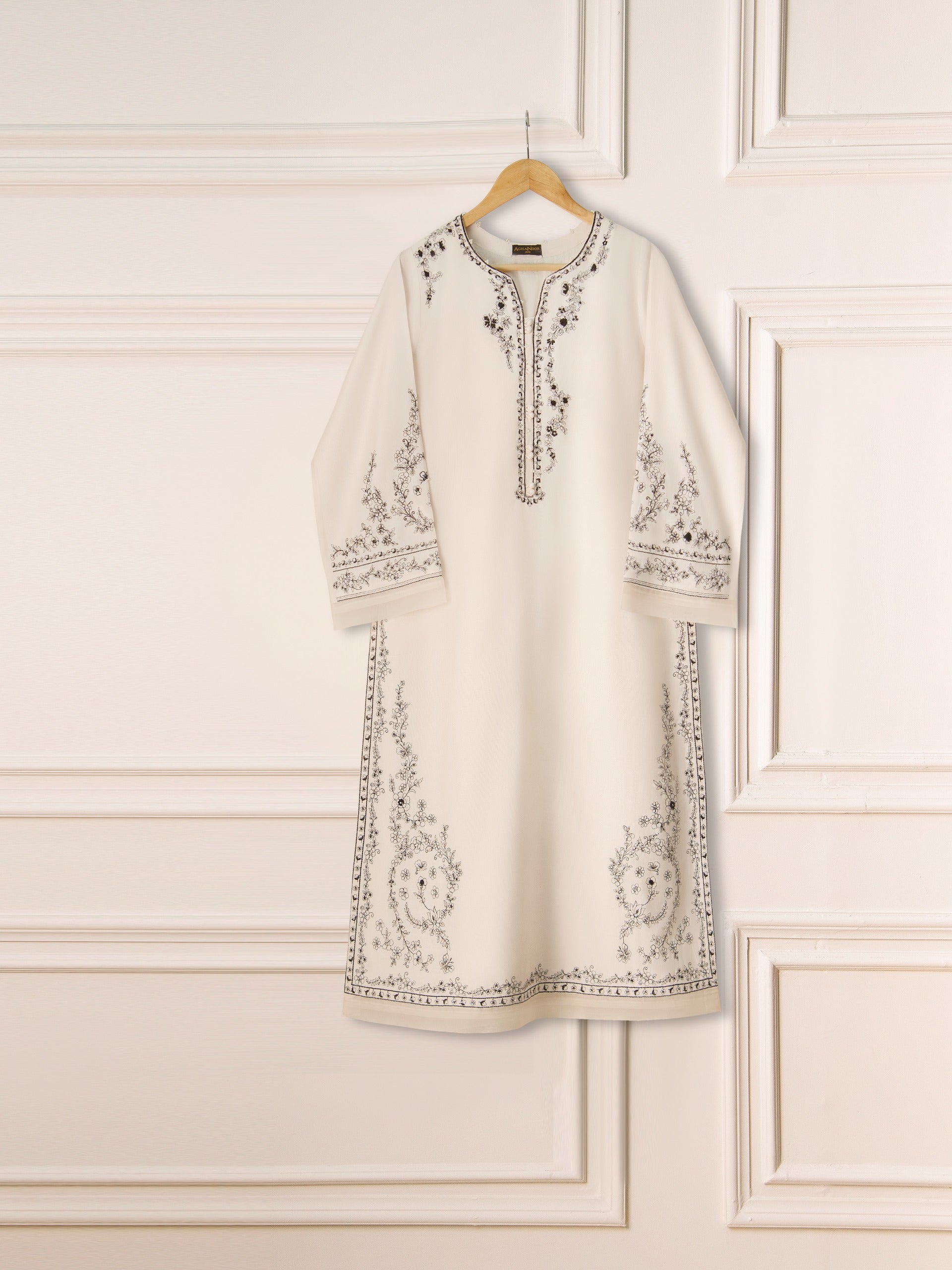 2 Piece- Pure Silk Net Embroidered Suit S111231