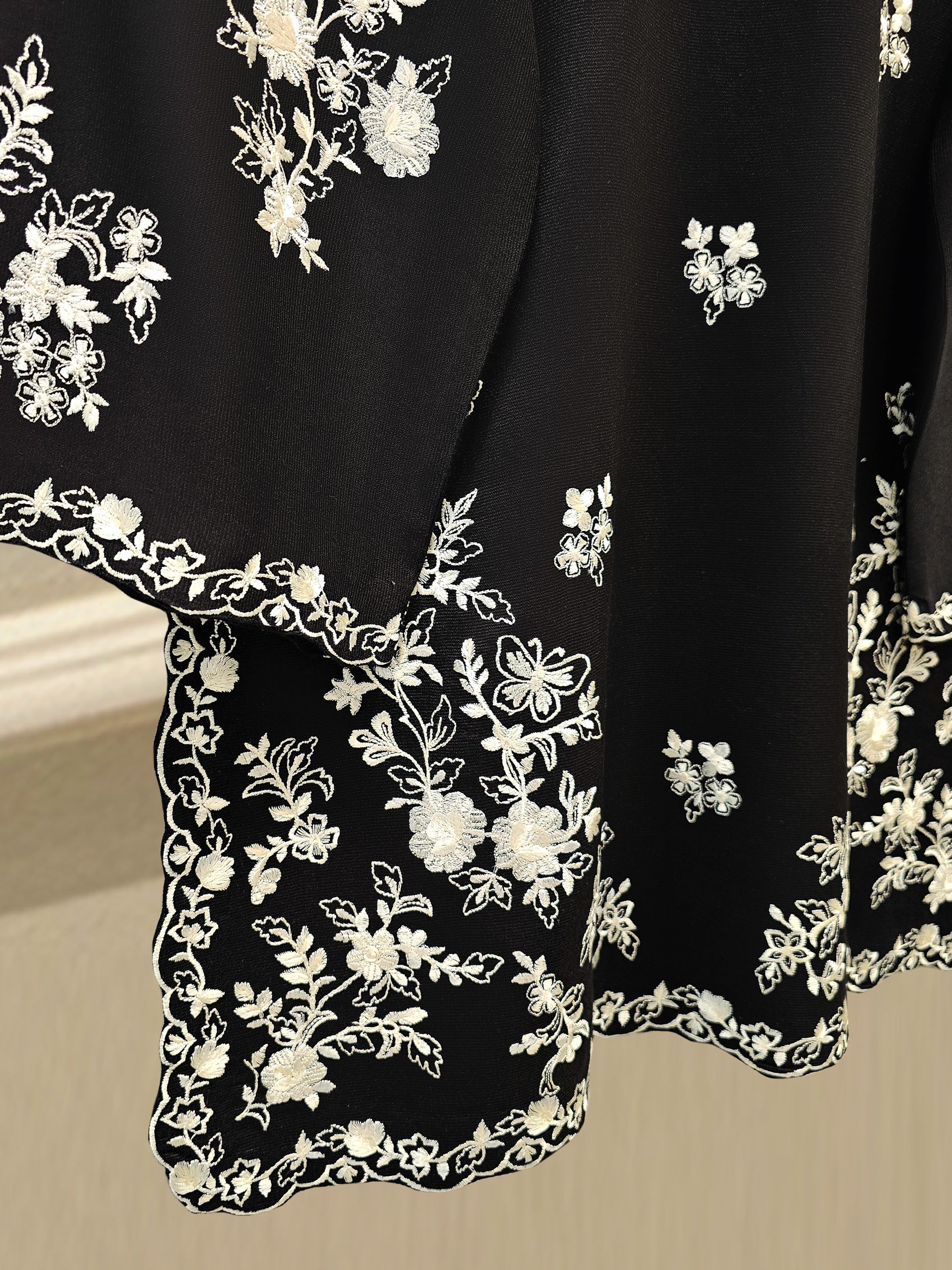 2 Piece- Pure Silk Net Embroidered Suit S111766 - Image 3