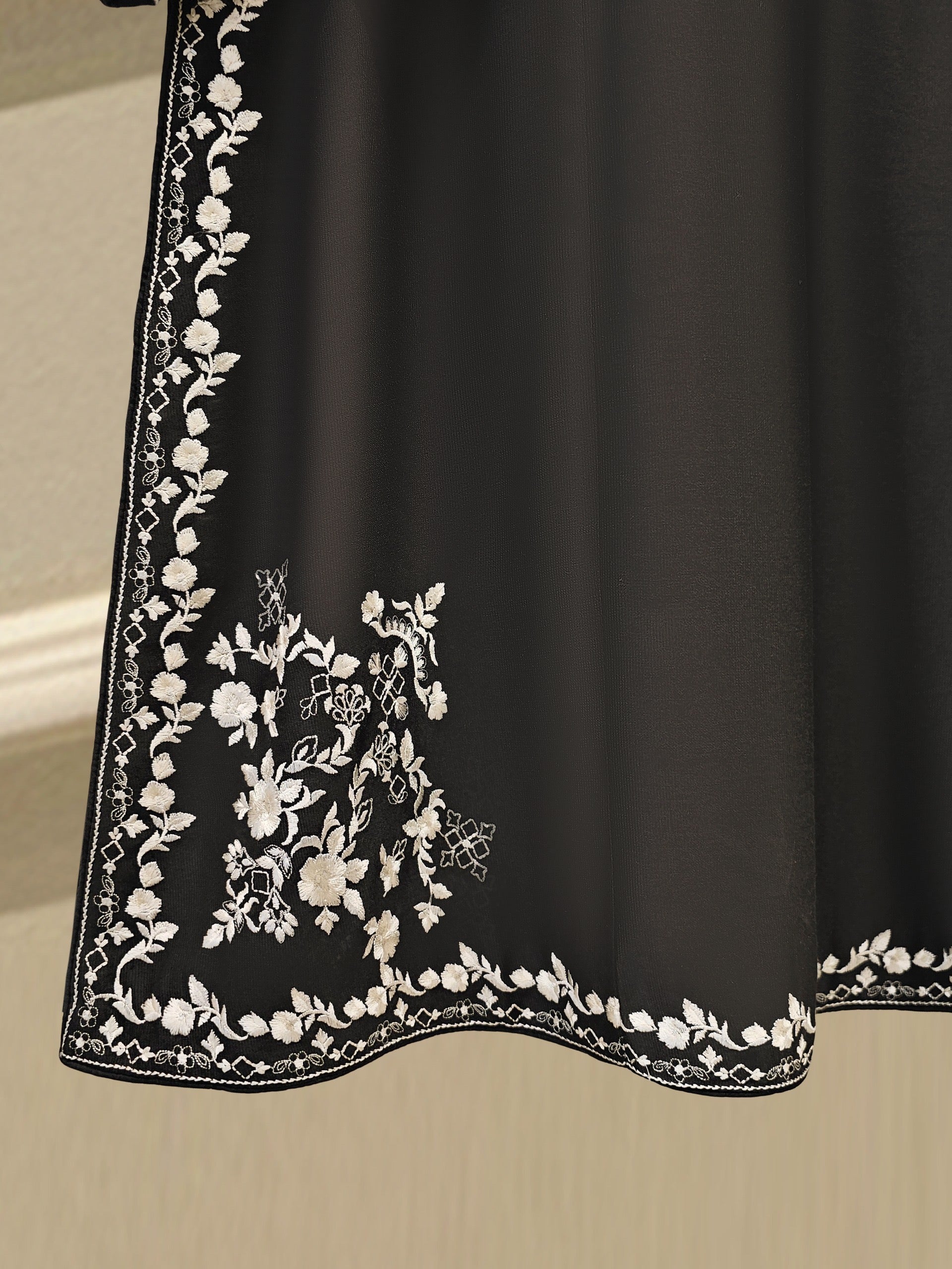 2 Piece- Pure Silk Net Embroidered Suit S111900 - Image 4