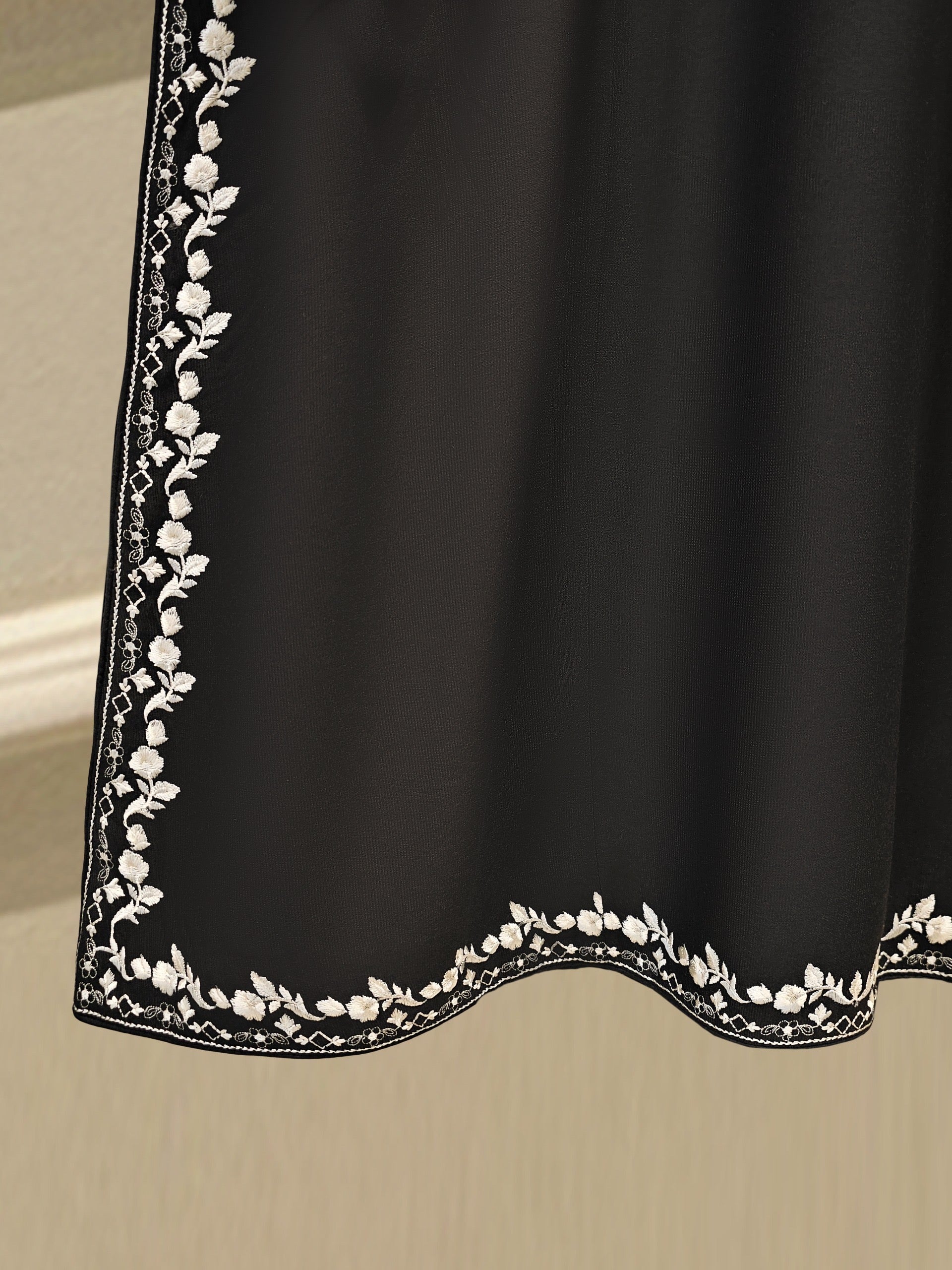 2 Piece- Pure Silk Net Embroidered Suit S111900 - Image 6