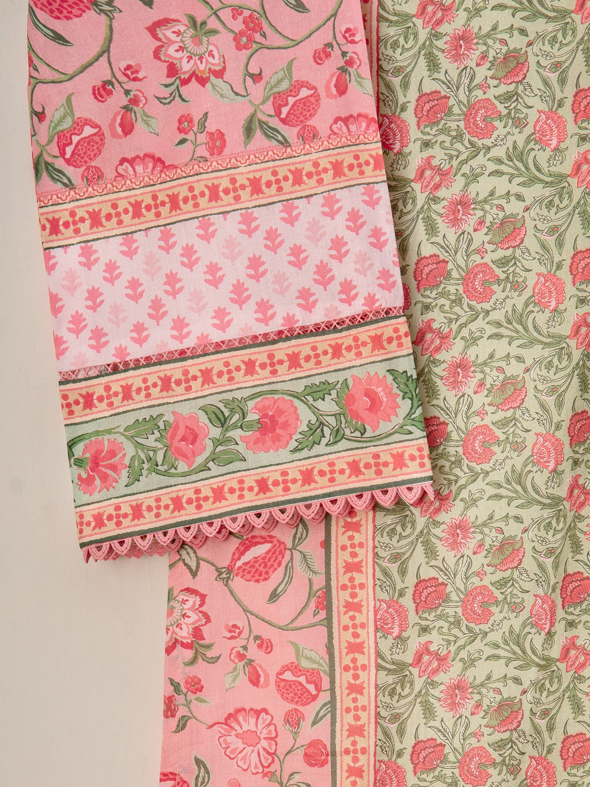3 Piece - Digital Printed Cambric Suit S111264 - Image 4