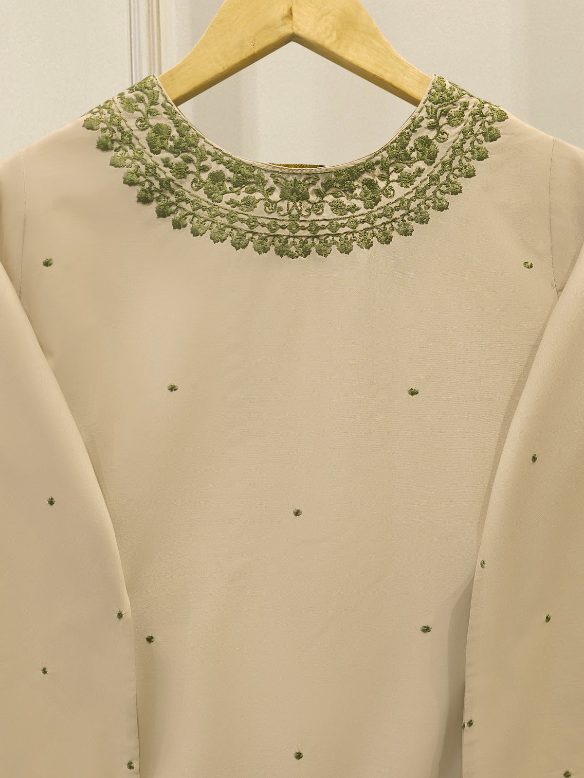 3 Piece - Embroidered Cambric Suit S113392 - Image 5