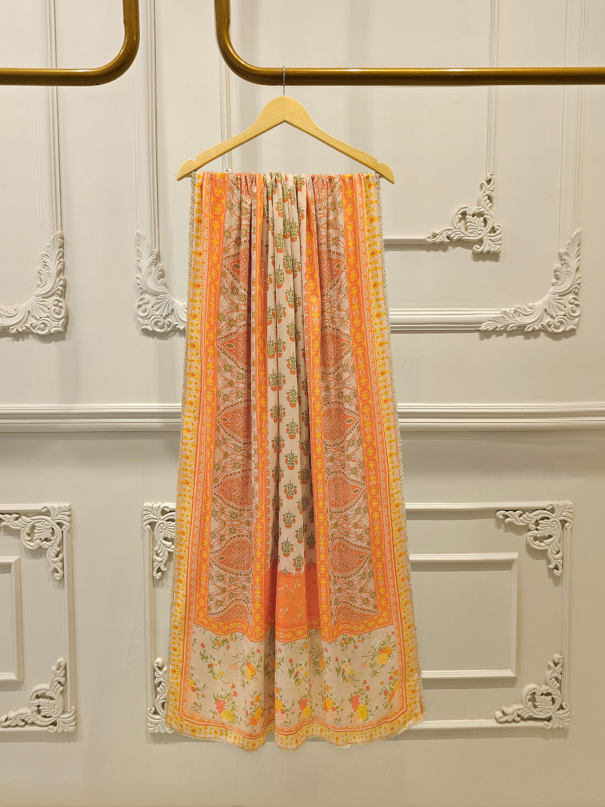 3 Piece - Embroidered Cambric Suit S113392 - Image 7