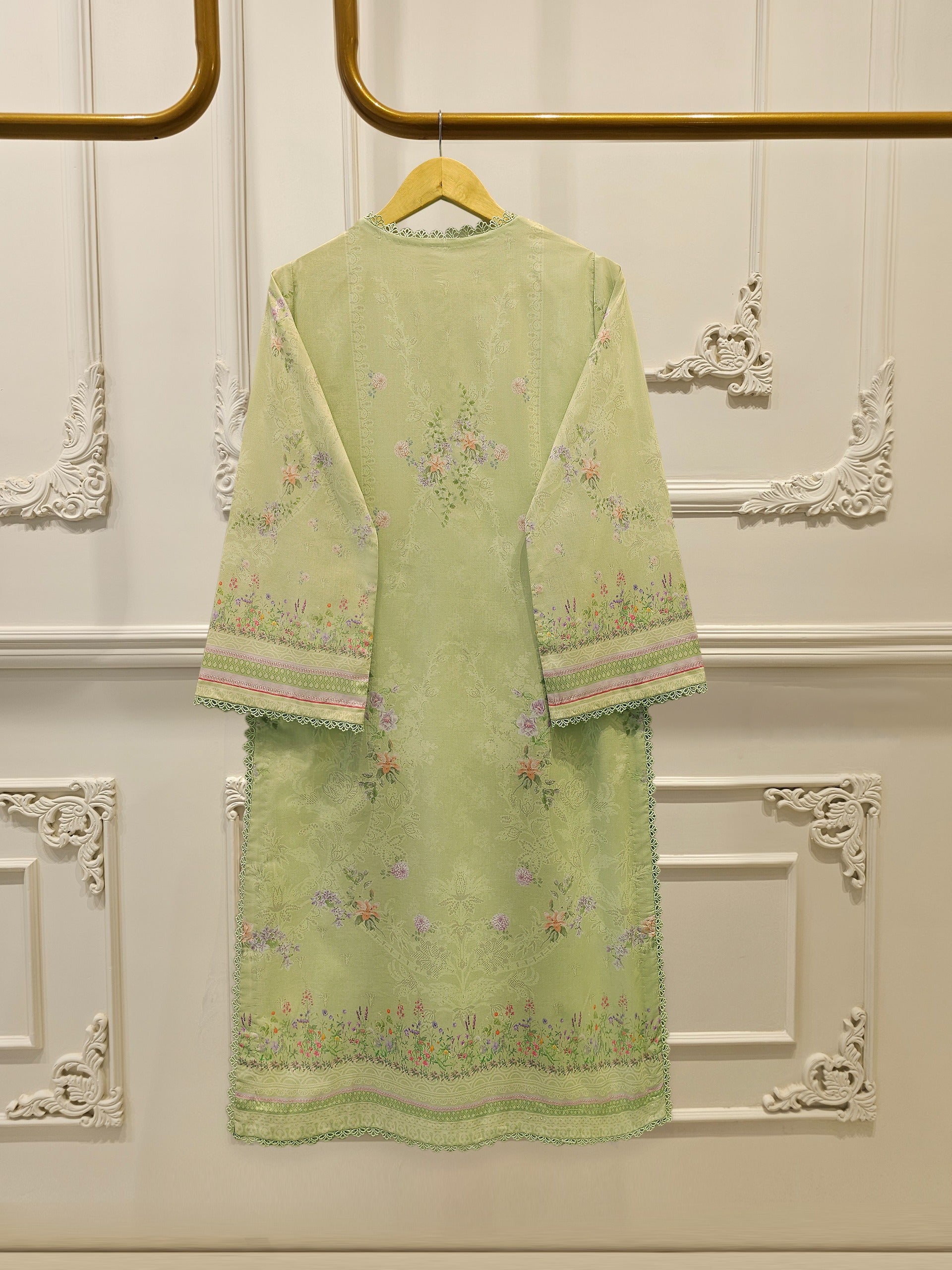 3 Piece - Digital Printed Cambric Suit S112983 - Image 5