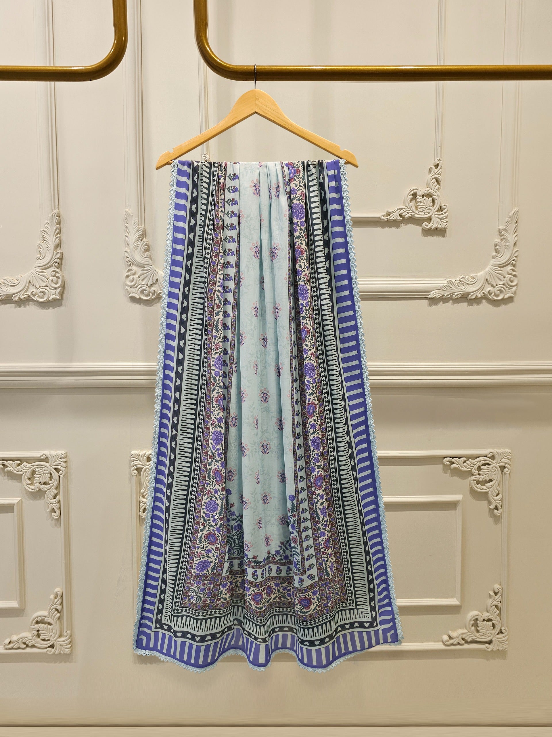 3 Piece - Digital Printed Cambric Suit S112993 - Image 6