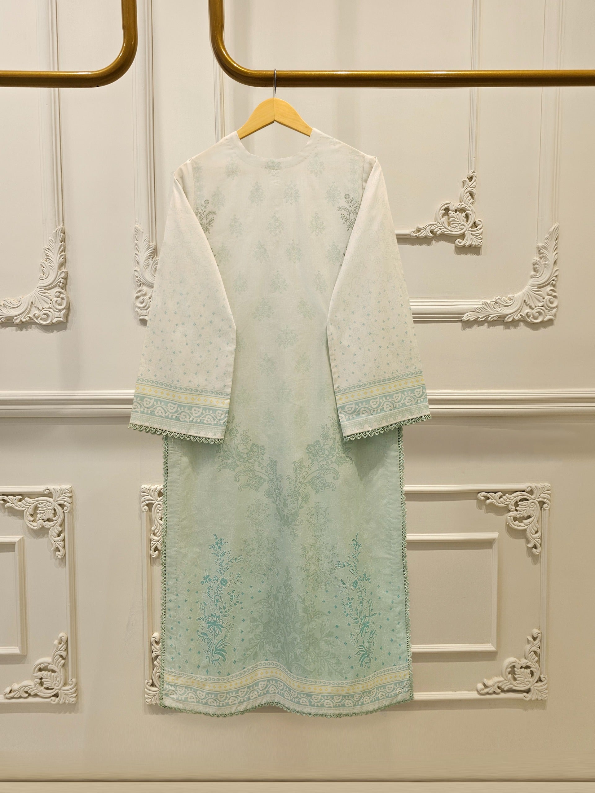 3 Piece - Digital Printed Cambric Suit S113009 - Image 4