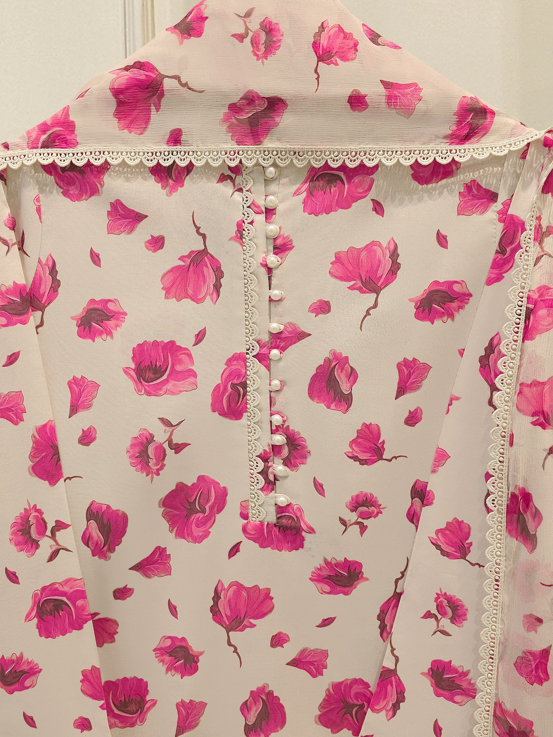 3 Piece - Digital Printed Cambric Suit S113016 - Image 2