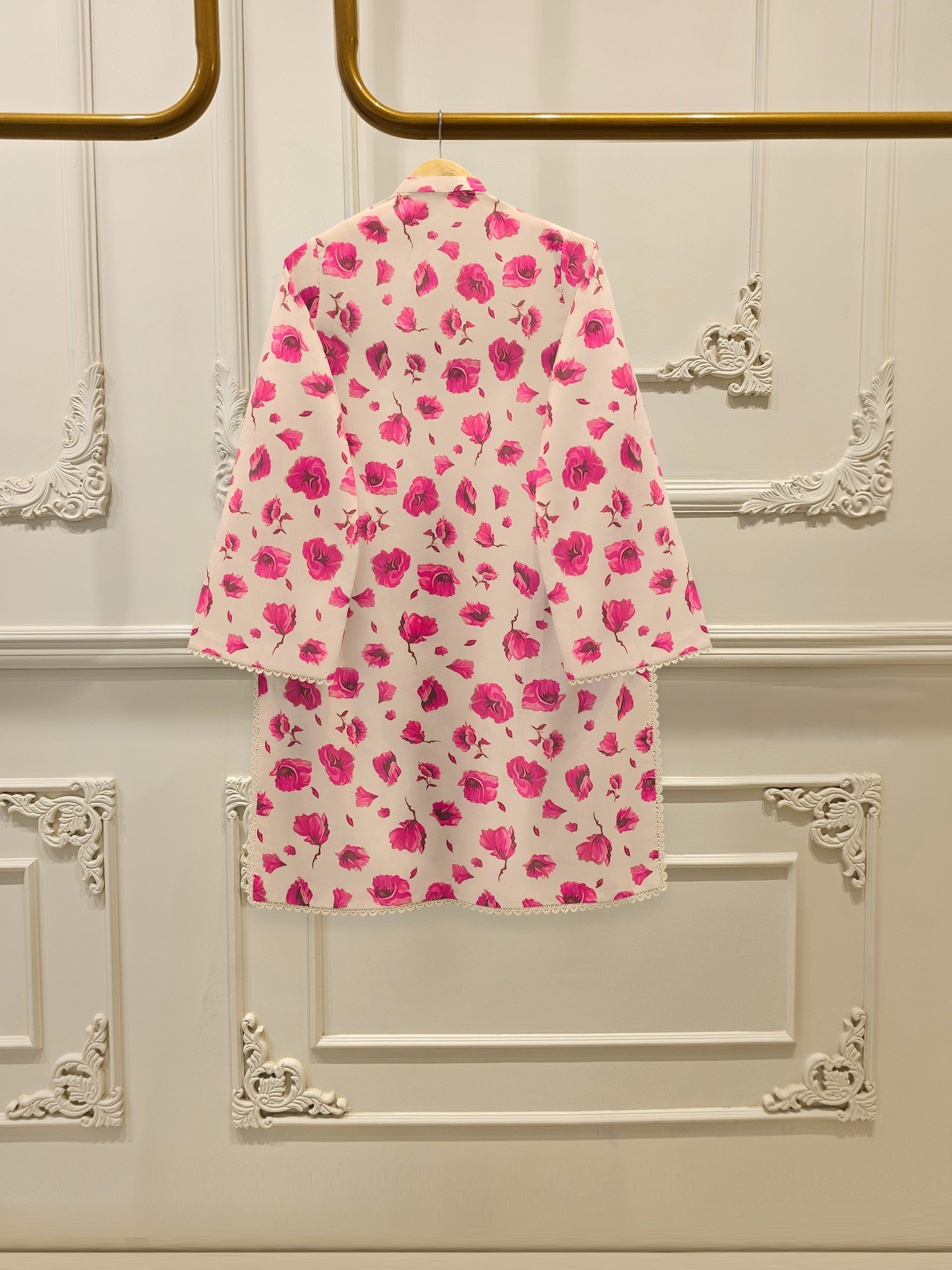 3 Piece - Digital Printed Cambric Suit S113016 - Image 4