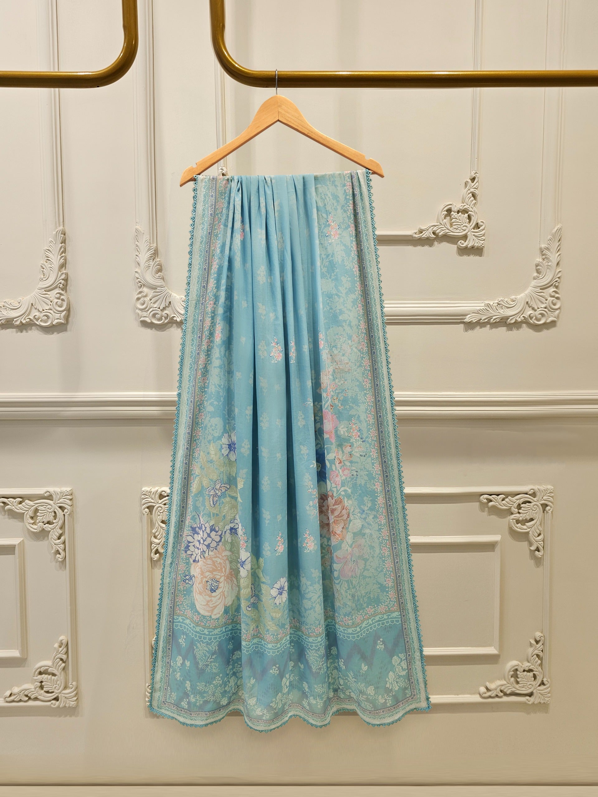 3 Piece - Digital Printed Cambric Suit S113017 - Image 6