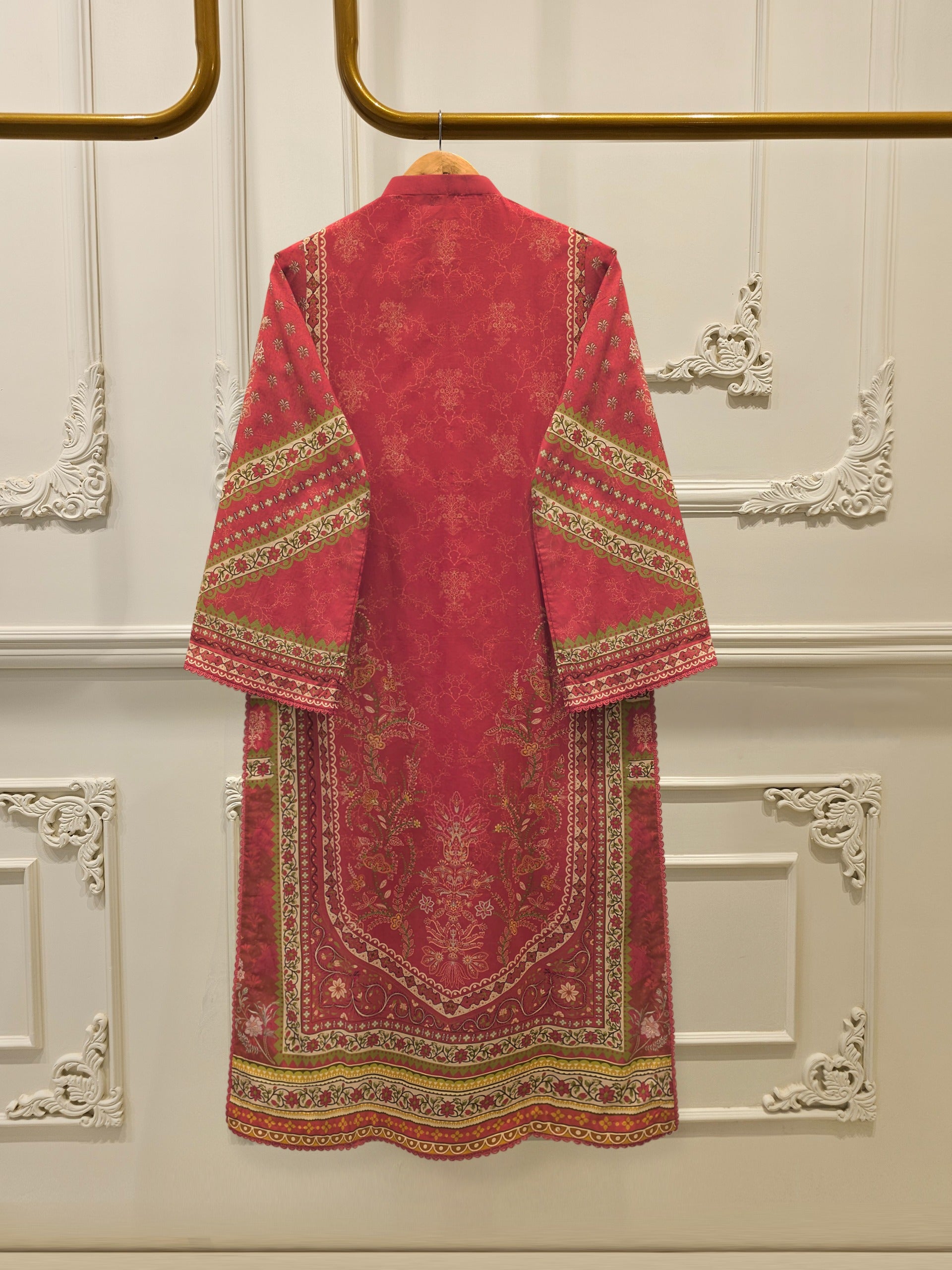 3 Piece - Digital Printed Cambric Suit S113033 - Image 5