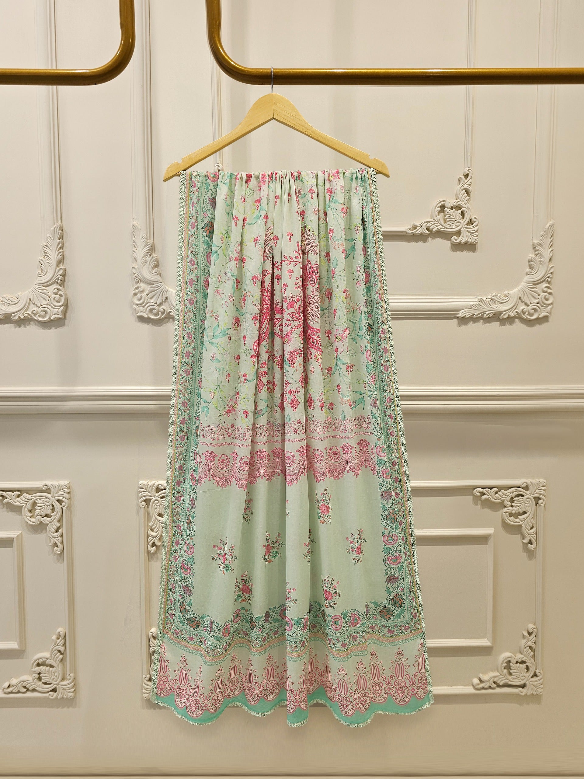 3 Piece - Digital Printed Embroidered  Cambric Suit S113067 - Image 6
