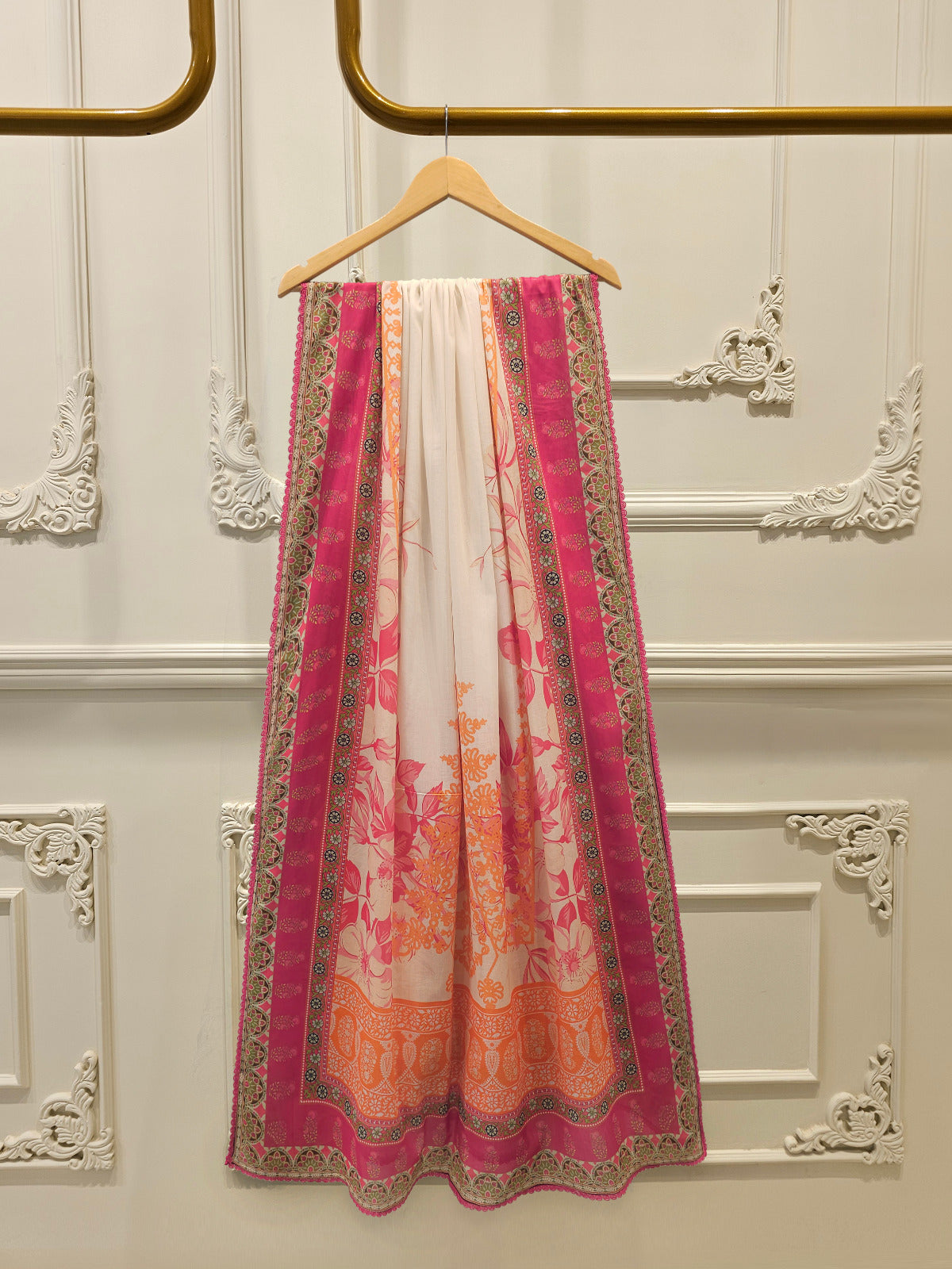 3 Piece - Digital Printed Embroidered  Cambric Suit S113357 - Image 7
