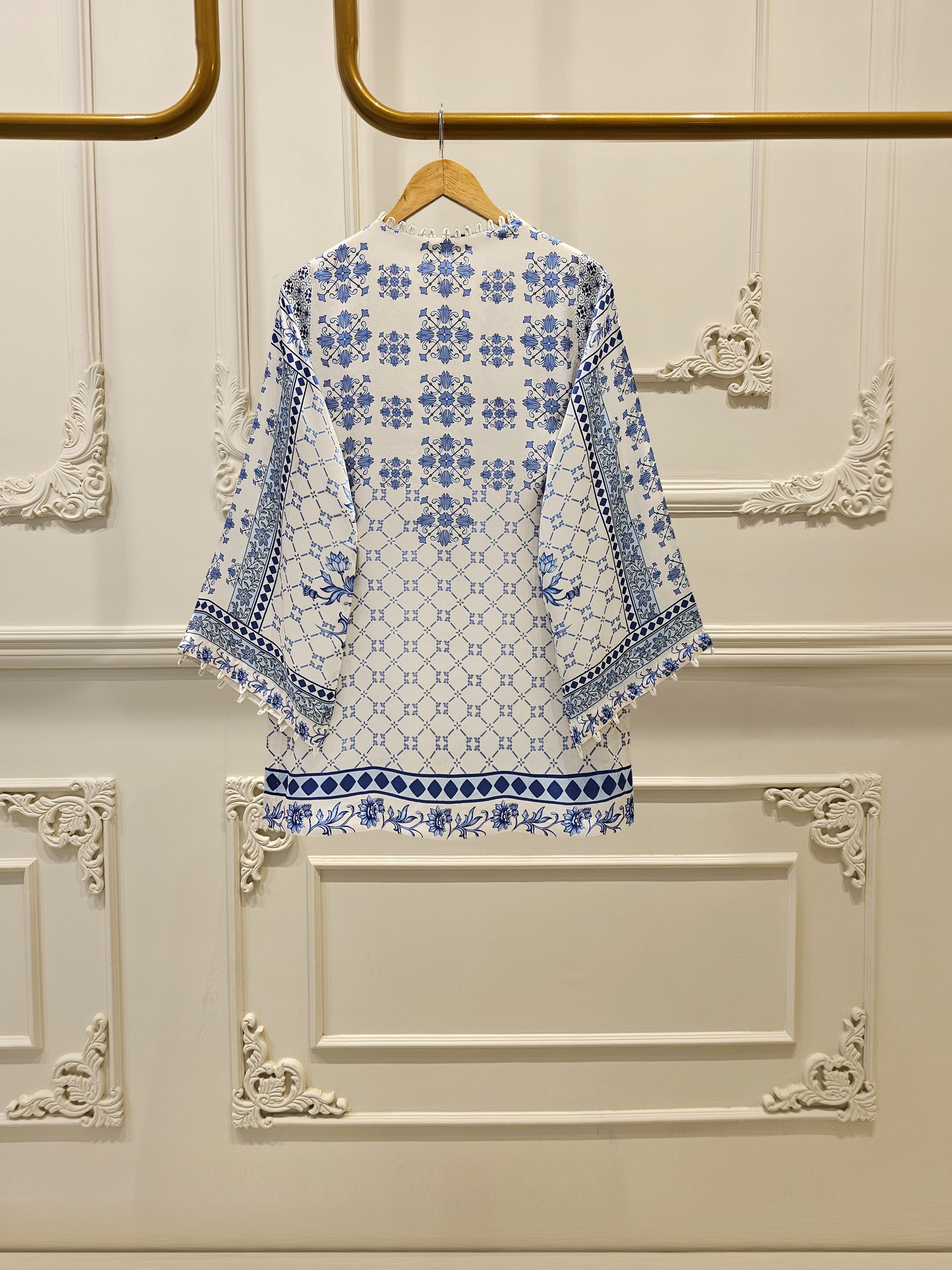 2 Piece- Printed Silk Co-ord Set S111737 - Image 4