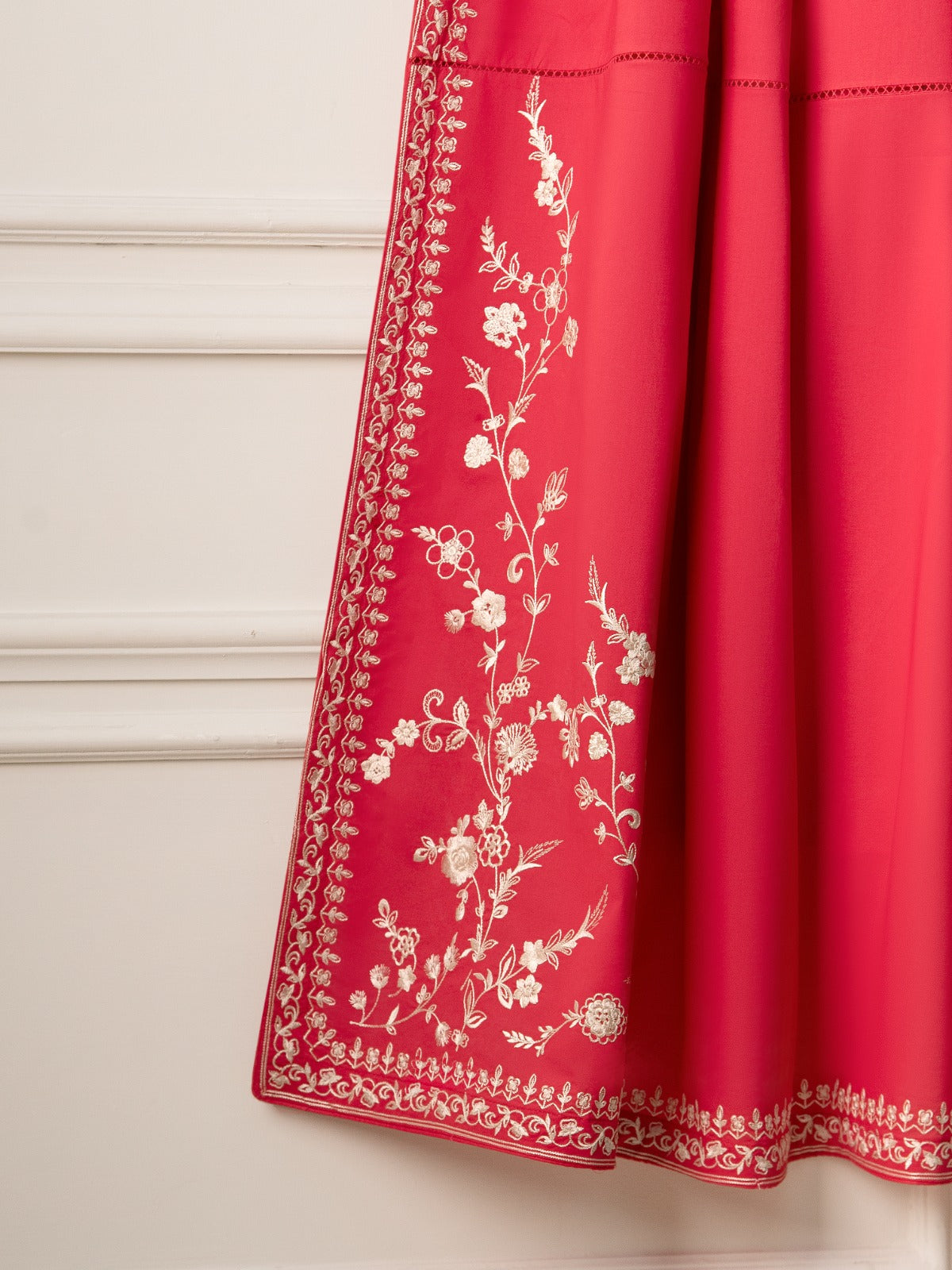 3 Piece - Embroidered Cambric Suit S110822 - Image 6