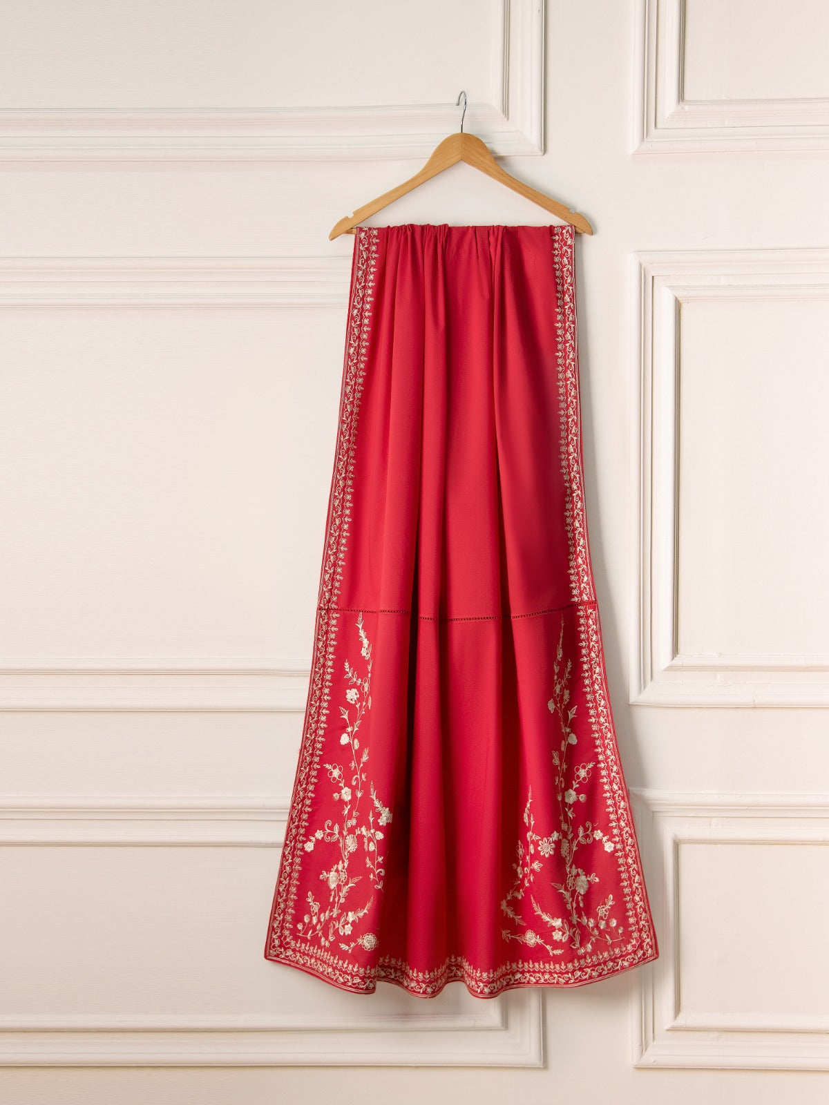 3 Piece - Embroidered Cambric Suit S110822 - Image 7
