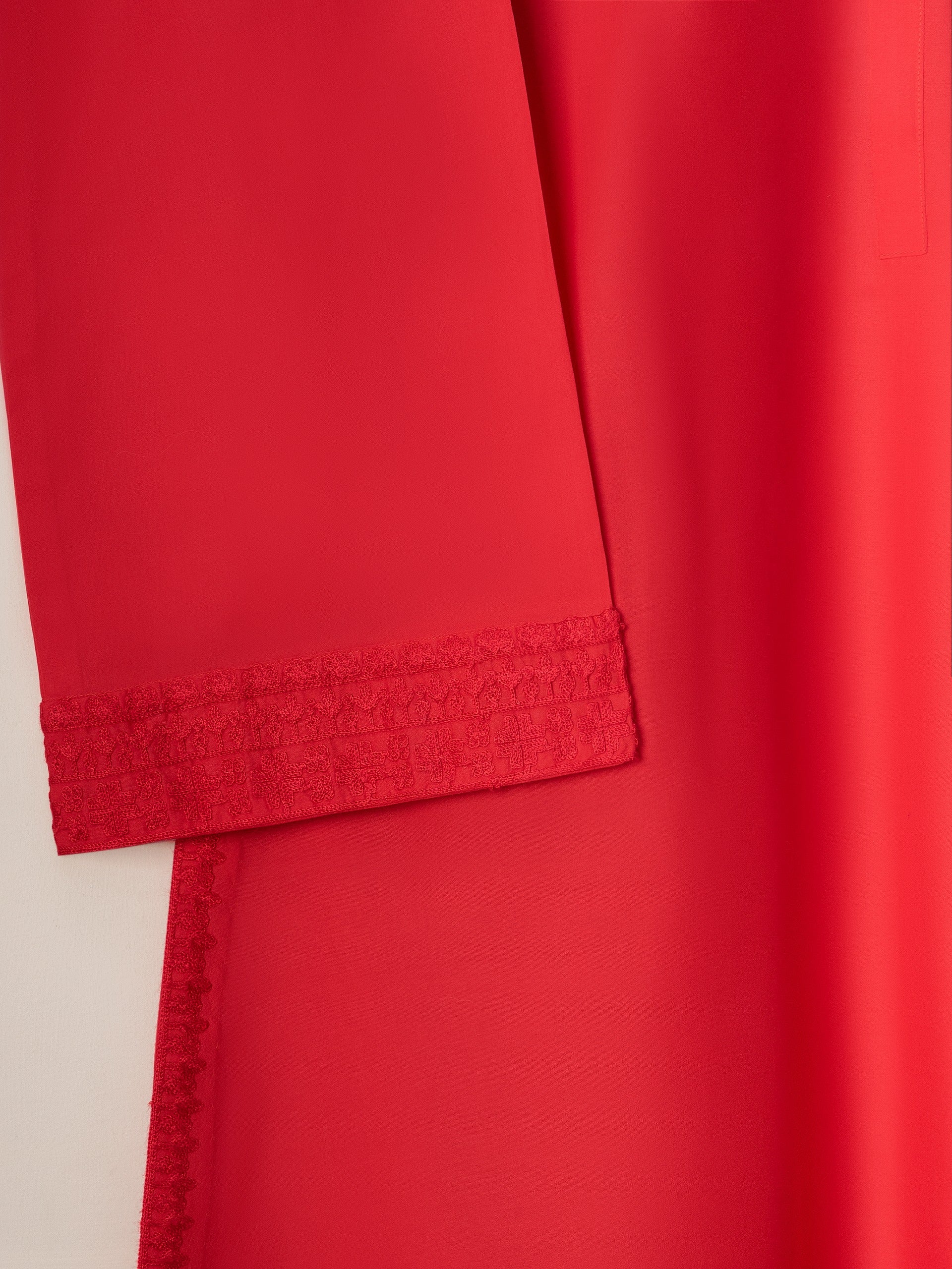 3 Piece - Embroidered Cambric Suit S110933 - Image 4