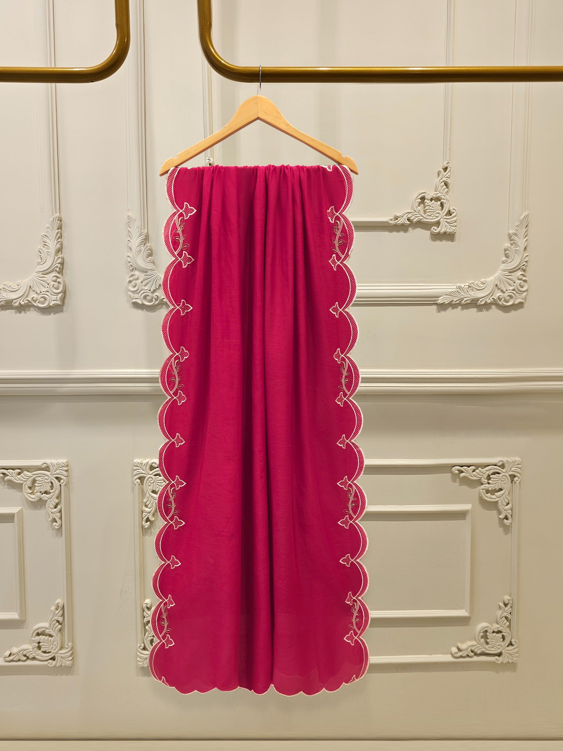 3 Piece - Embroidered Cambric Suit S112391 - Image 6