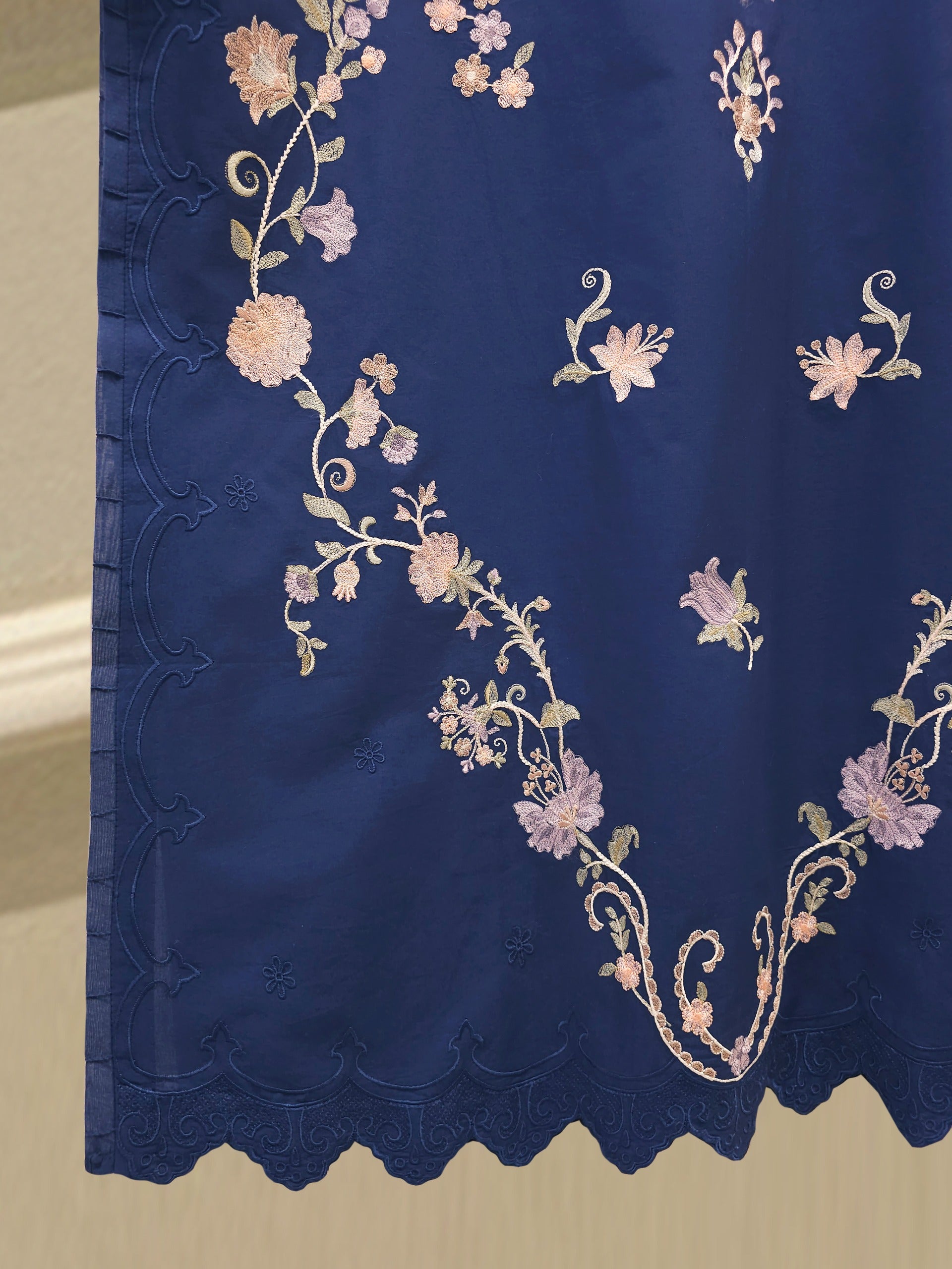 3 Piece - Embroidered Cambric Suit S112681 - Image 4