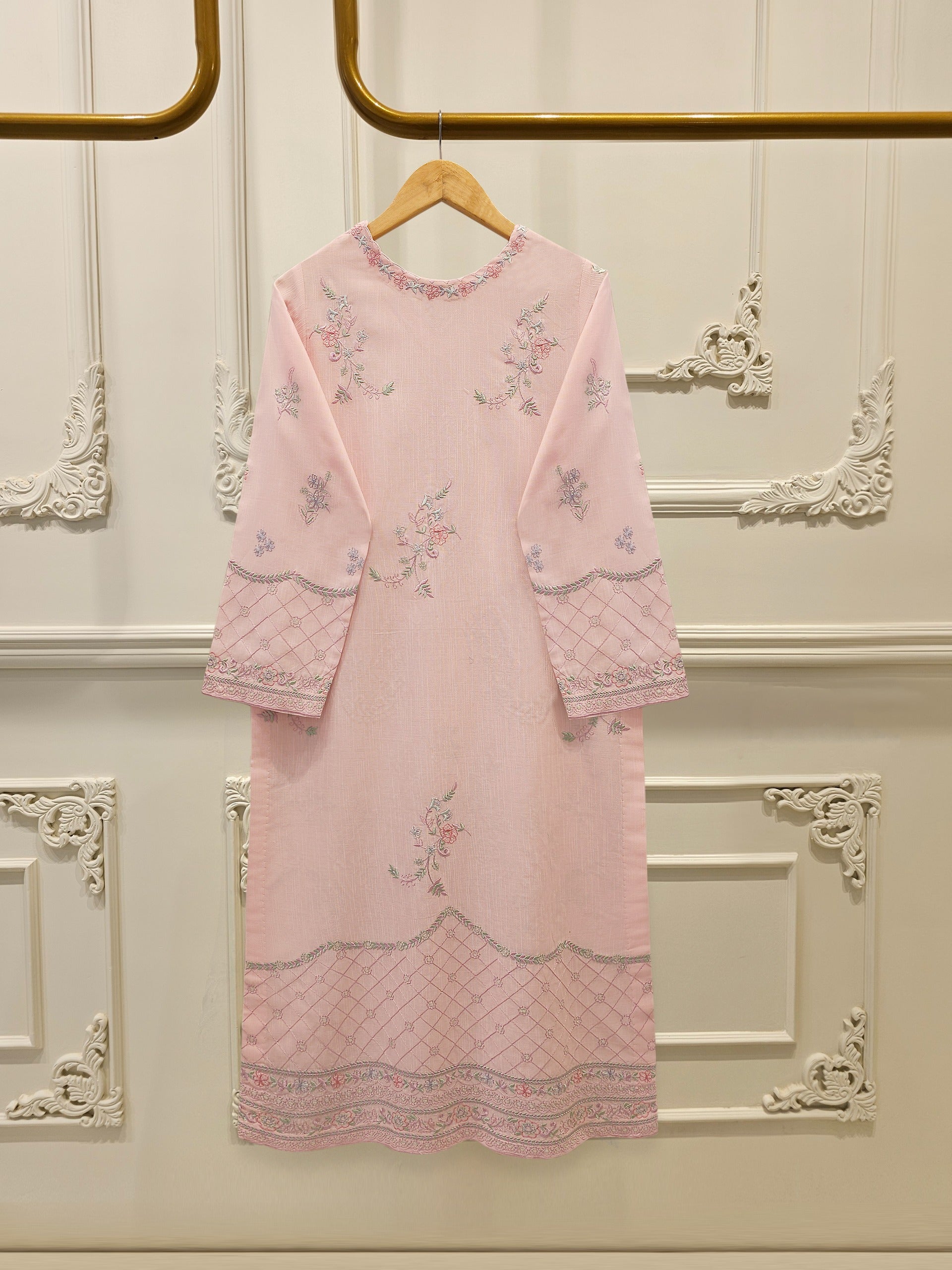 3 Piece - Embroidered Khaddar Suit S112544 - Image 5