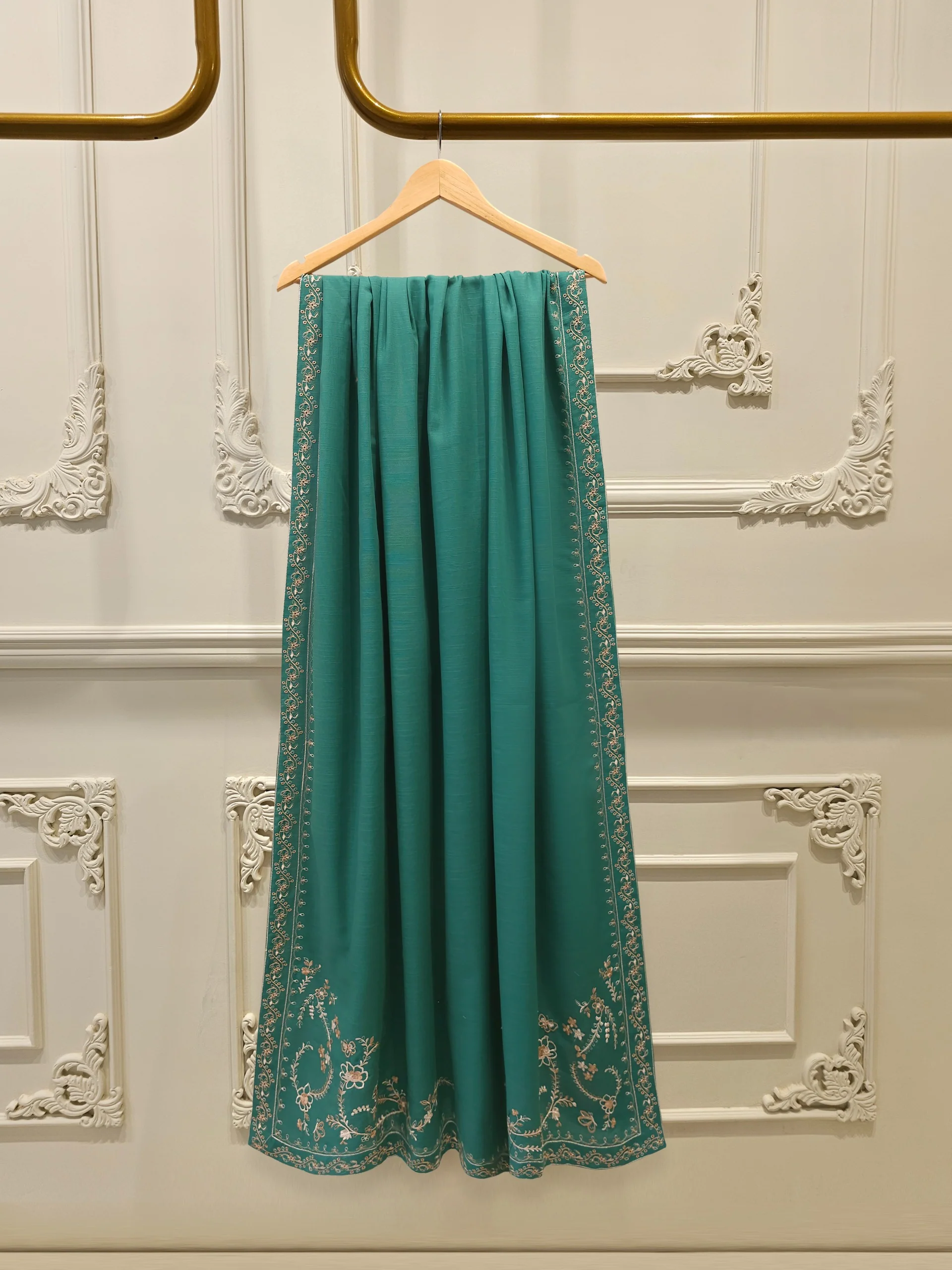 3 Piece - Embroidered Khaddar Suit S112583 - Image 7