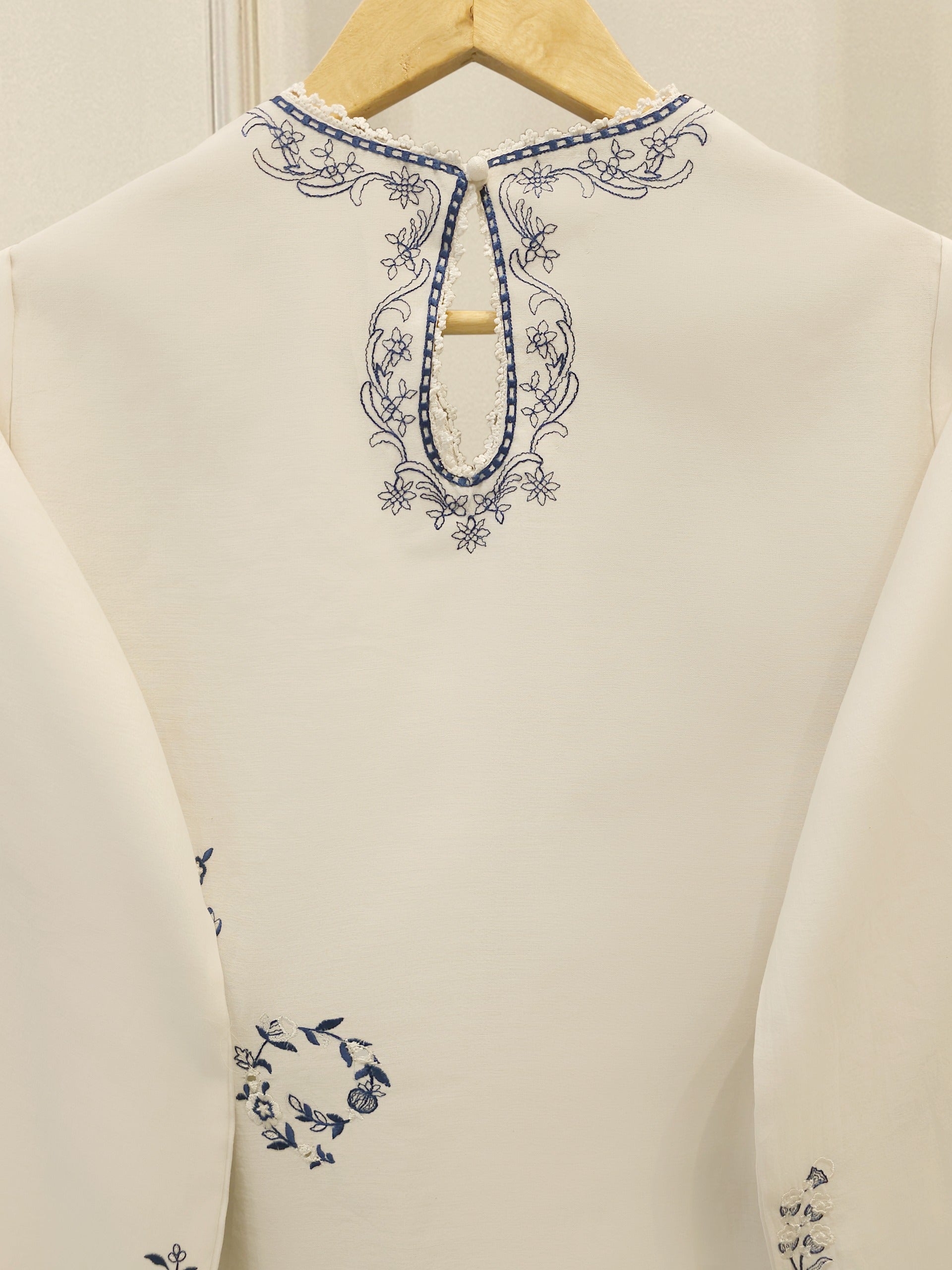 3 Piece - Embroidered Kora Cotton Suit  S112503 - Image 6