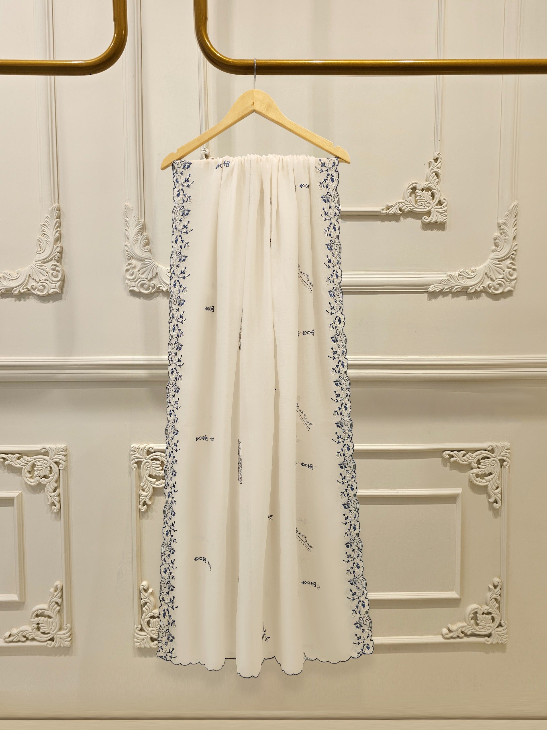 3 Piece - Embroidered Kora Cotton Suit  S112503 - Image 8