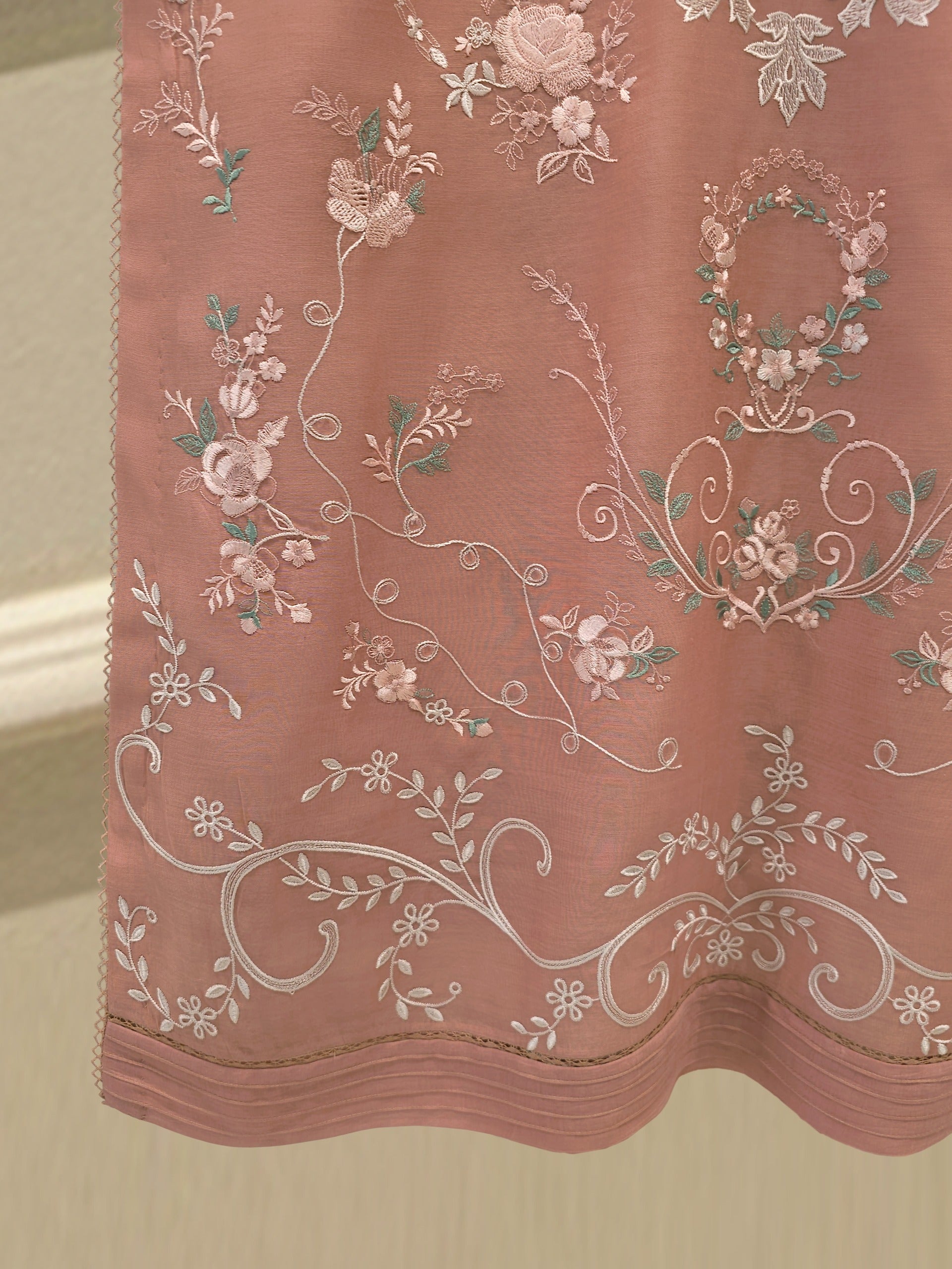 3 Piece - Embroidered Kora Cotton Suit  S112772 - Image 4