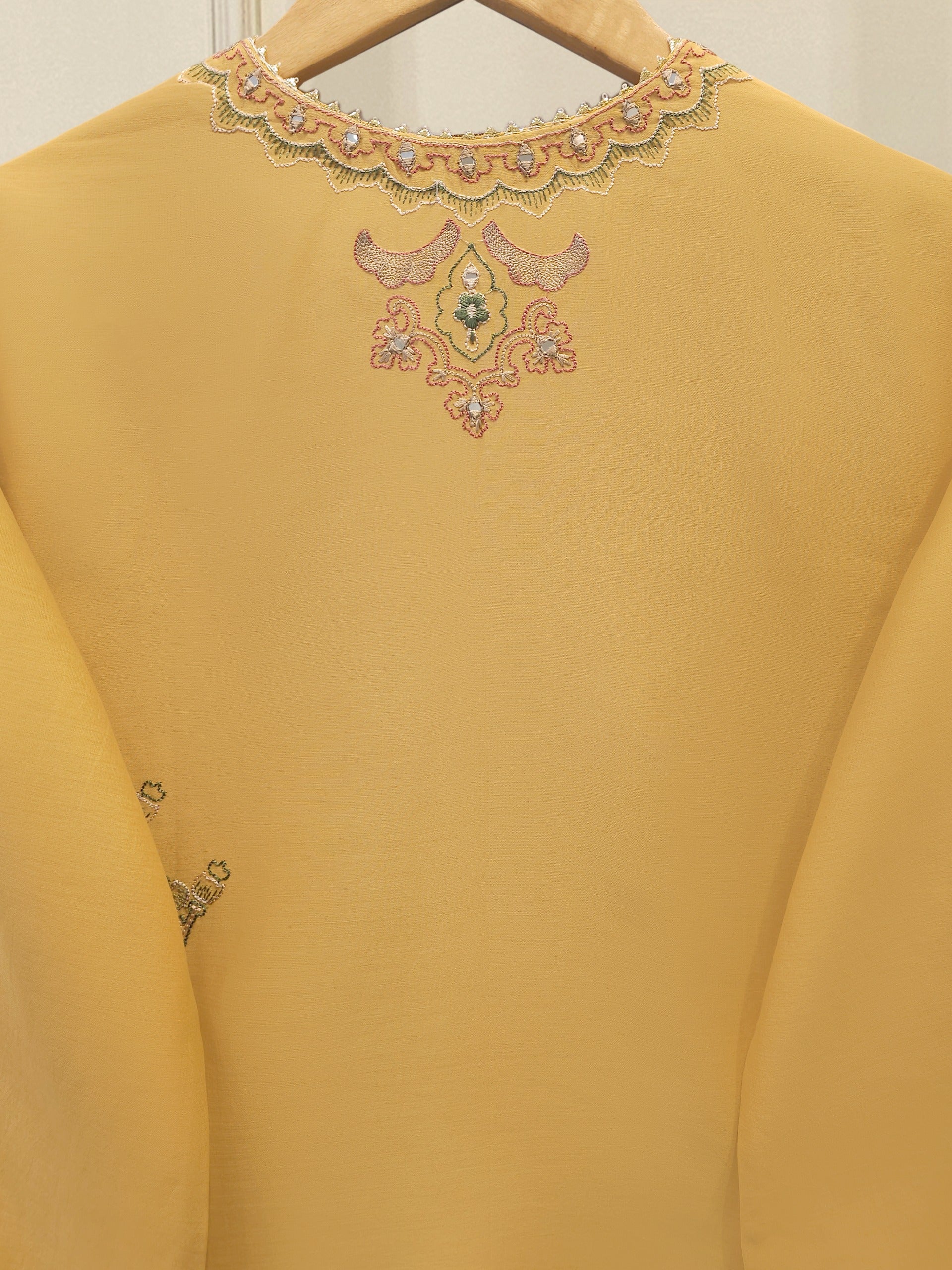 3 Piece - Embroidered Kora Cotton Suit  S112819 - Image 6