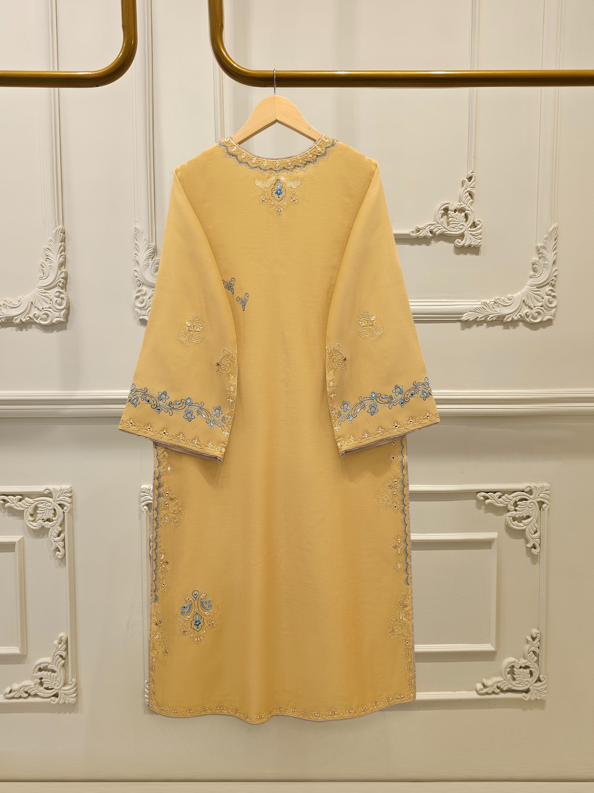 3 Piece - Embroidered Kora Cotton Suit S113233 - Image 5