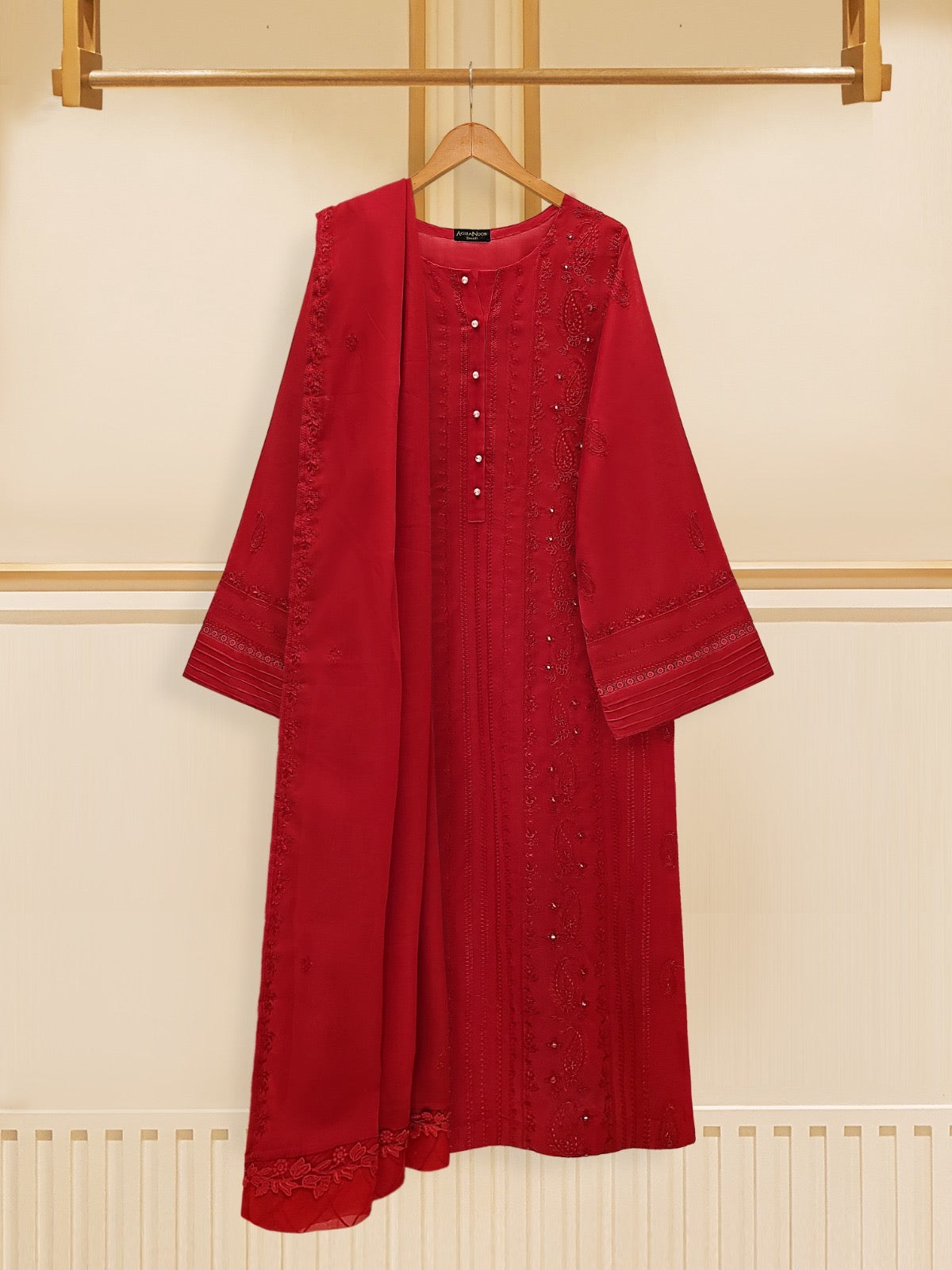 3 Piece - Embroidered Swiss Voile Suit S109373
