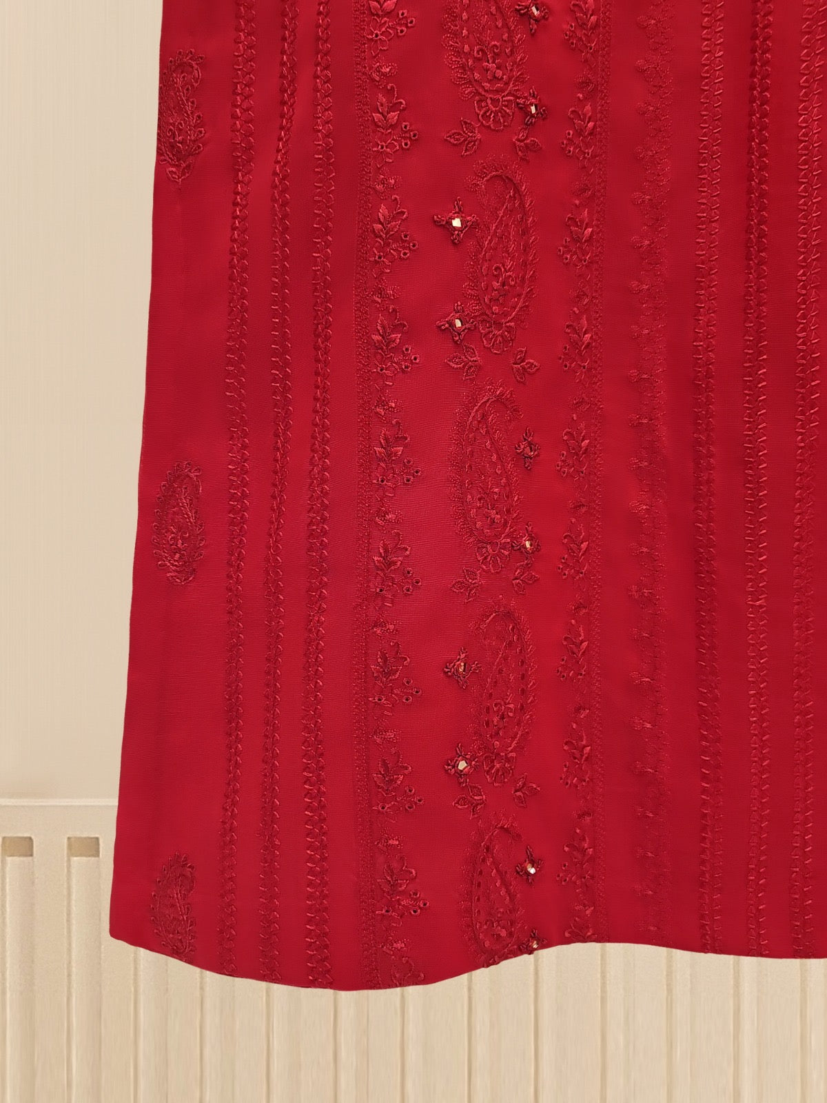 3 Piece - Embroidered Swiss Voile Suit S109373 - Image 5