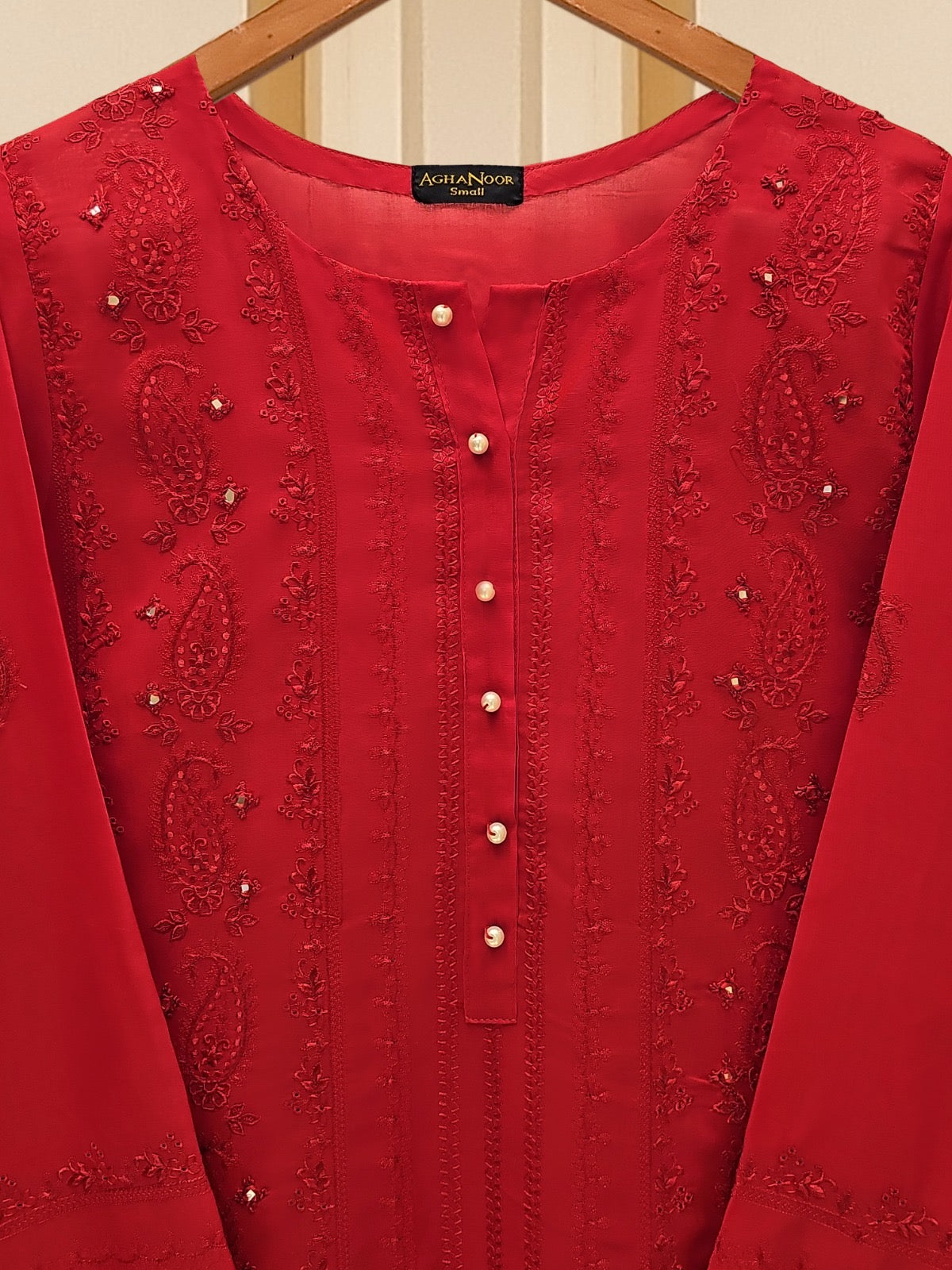 3 Piece - Embroidered Swiss Voile Suit S109373 - Image 6