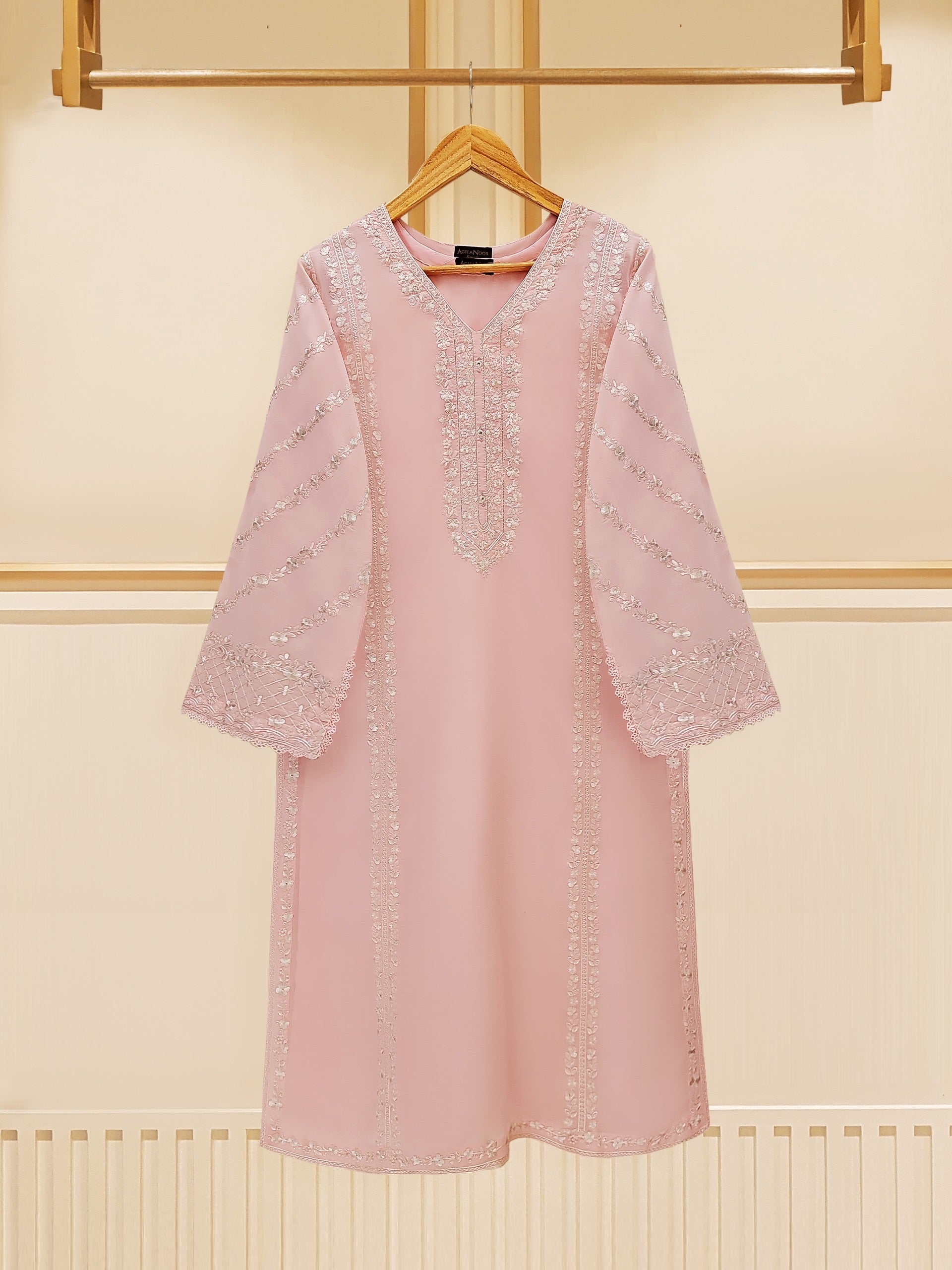 3 Piece - Embroidered Swiss Voile Suit S109494 - Image 2
