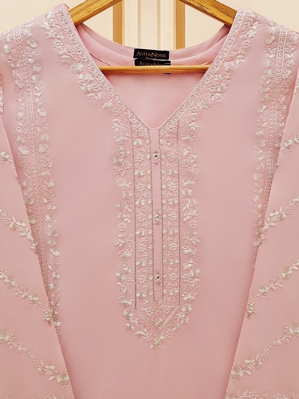 3 Piece - Embroidered Swiss Voile Suit S109494 - Image 4