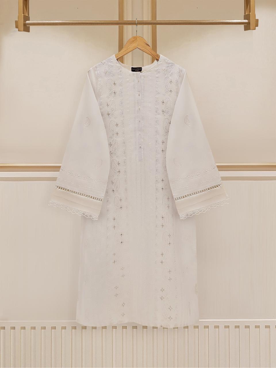 3 Piece - Embroidered Swiss Voile Suit S109568 - Image 2