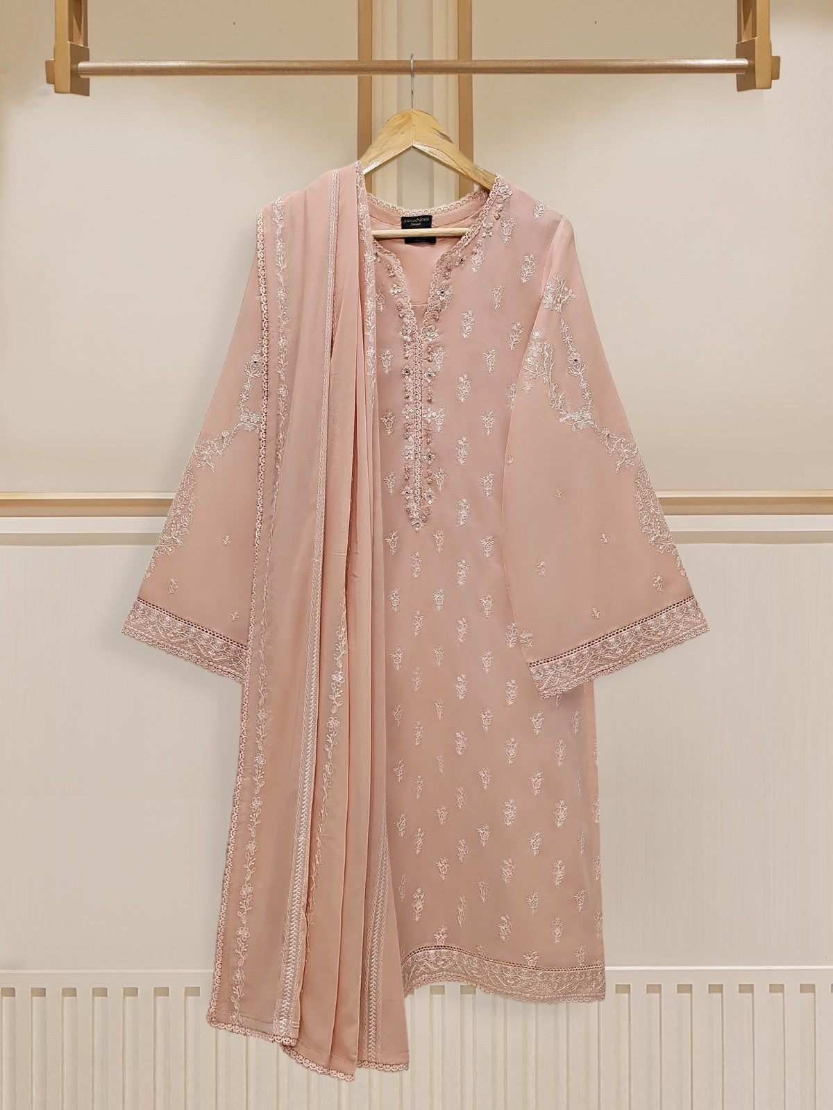 3 Piece - Embroidered Swiss Voile Suit S109773