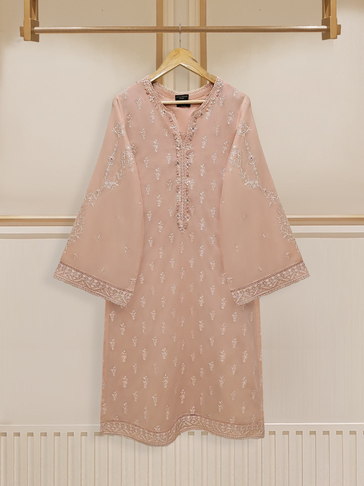 3 Piece - Embroidered Swiss Voile Suit S109773 - Image 2