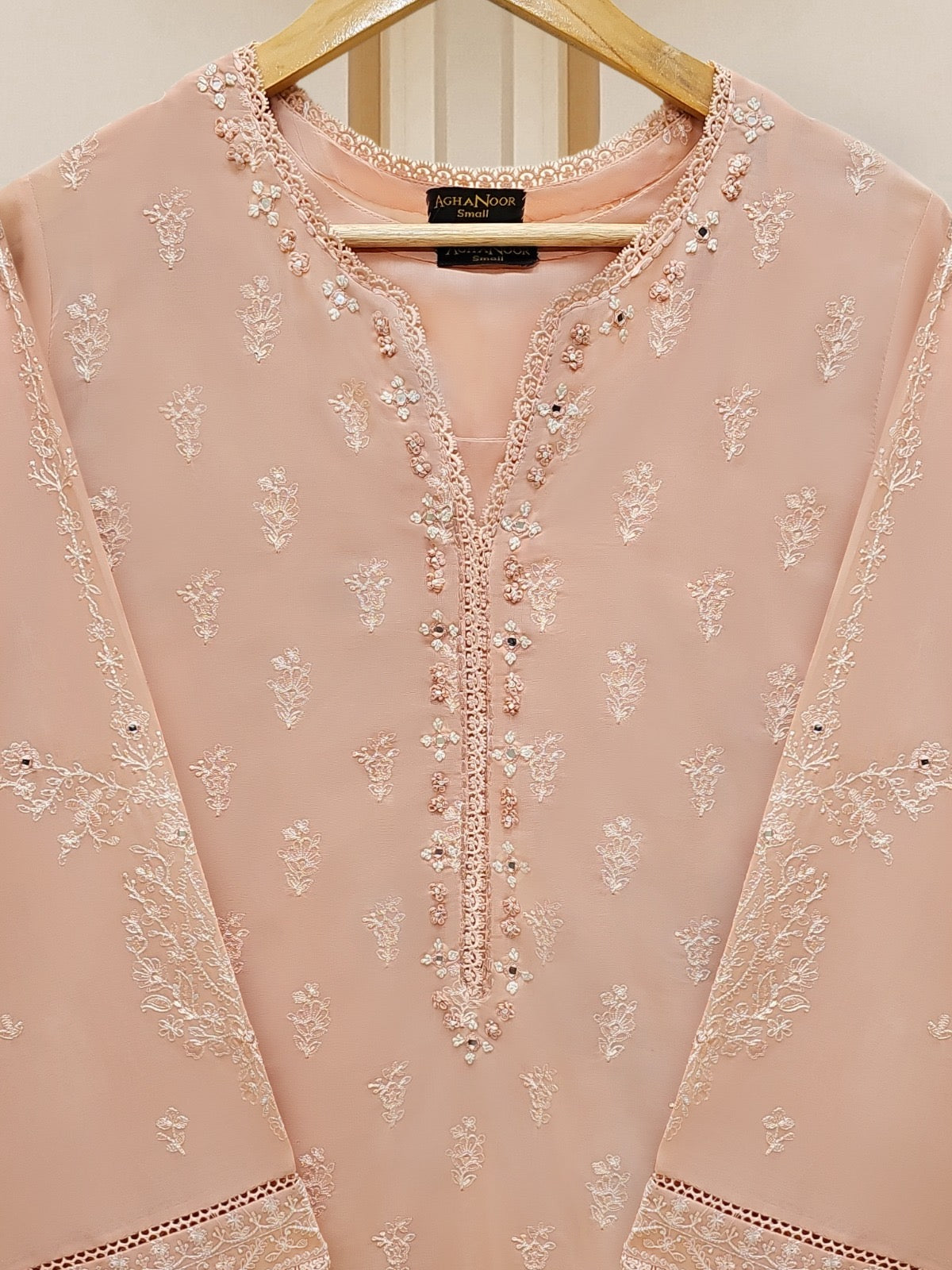 3 Piece - Embroidered Swiss Voile Suit S109773 - Image 3