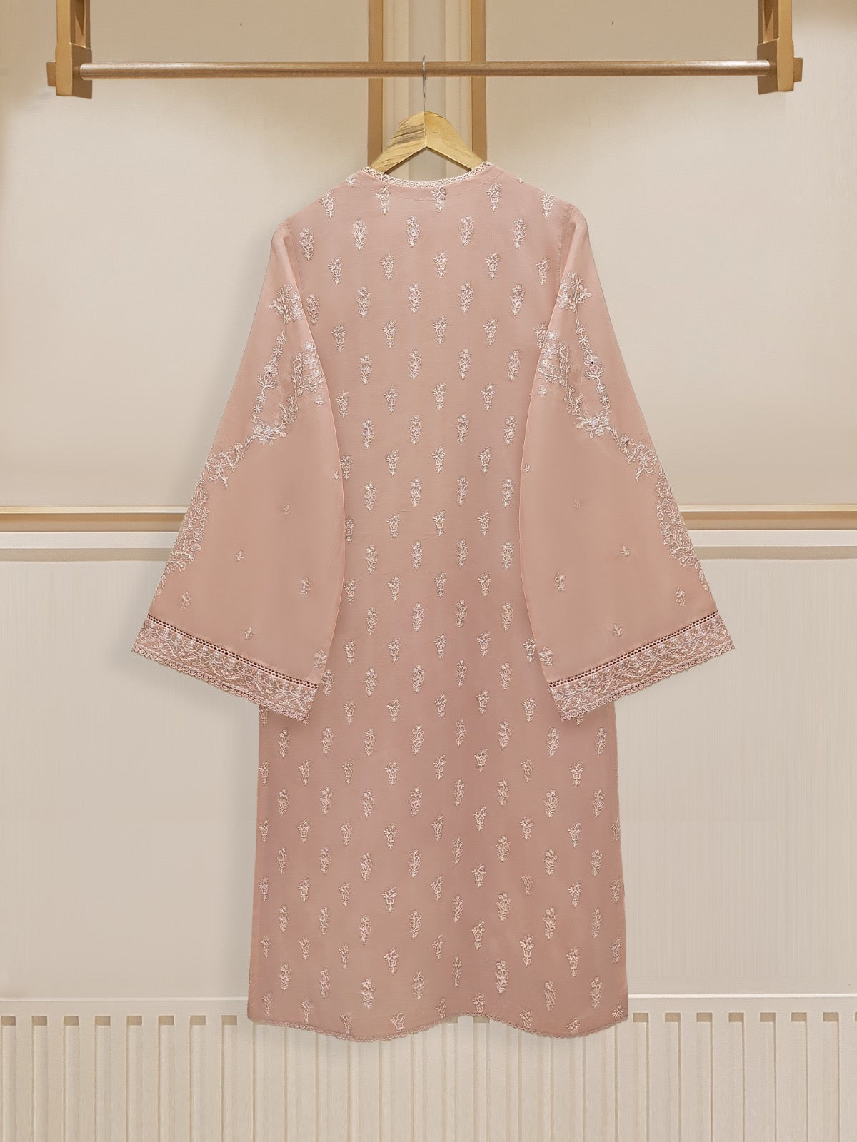 3 Piece - Embroidered Swiss Voile Suit S109773 - Image 4