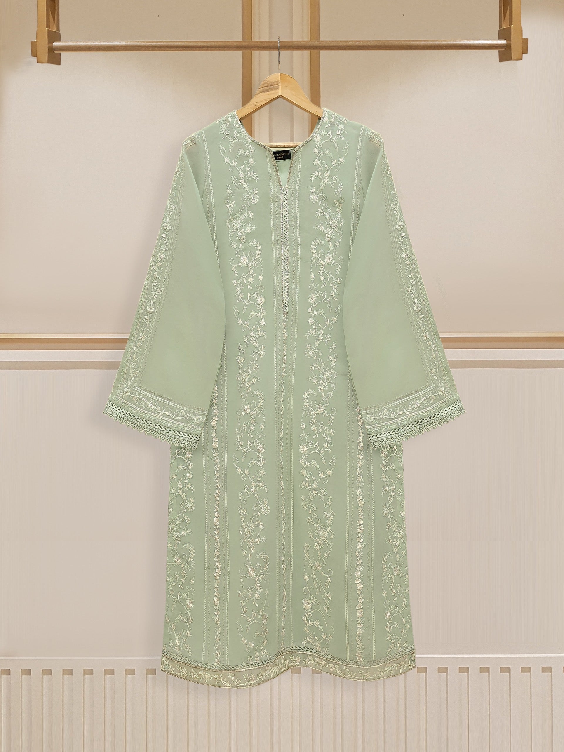 3 Piece - Embroidered Swiss Voile Suit S109780 - Image 2